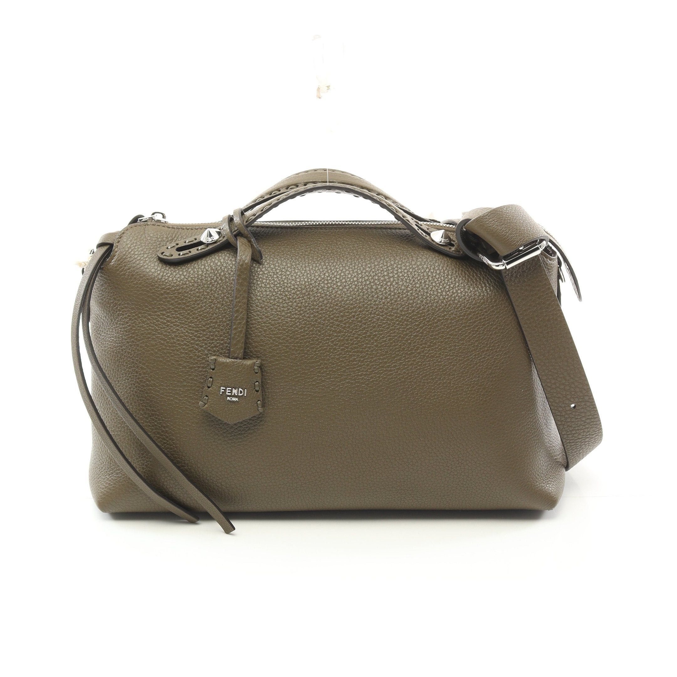 Fendi Fendi Bi The Way Selleria Large Handbag Leather Khaki Brown Size ONE SIZE - 1 Thumbnail