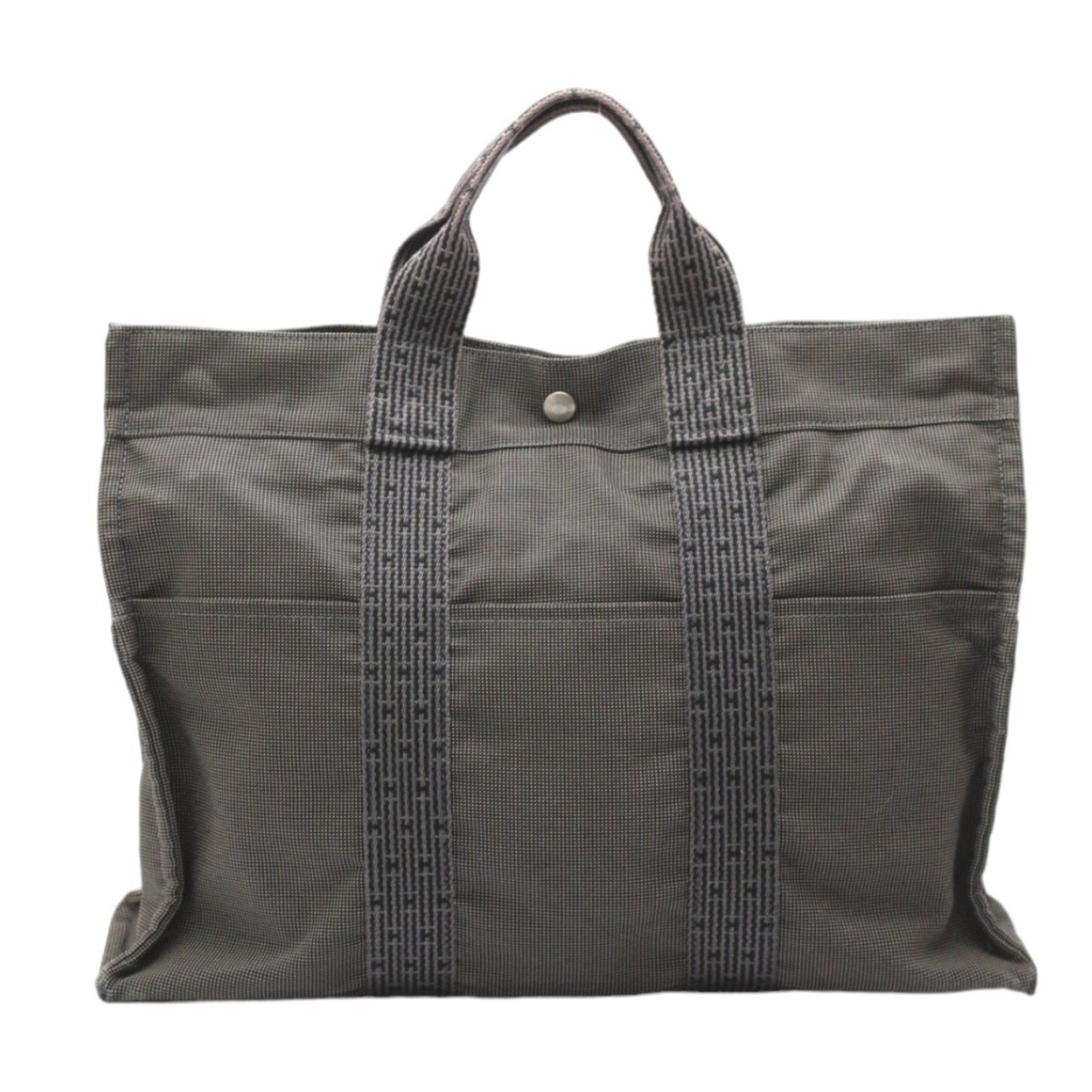 image of Hermes Bag Air Line Canvas Tote Mm Grey, Women's