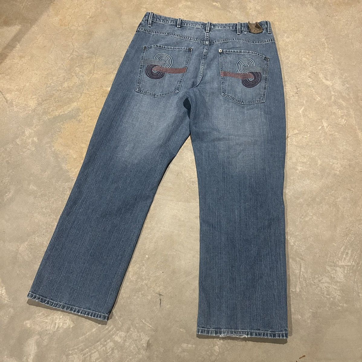 Sean John × Southpole × Vintage Vintage Y2K Sean John Embroidered Baggy Jeans Skater JNCO Size US 38 / EU 54 - 2 Thumbnail