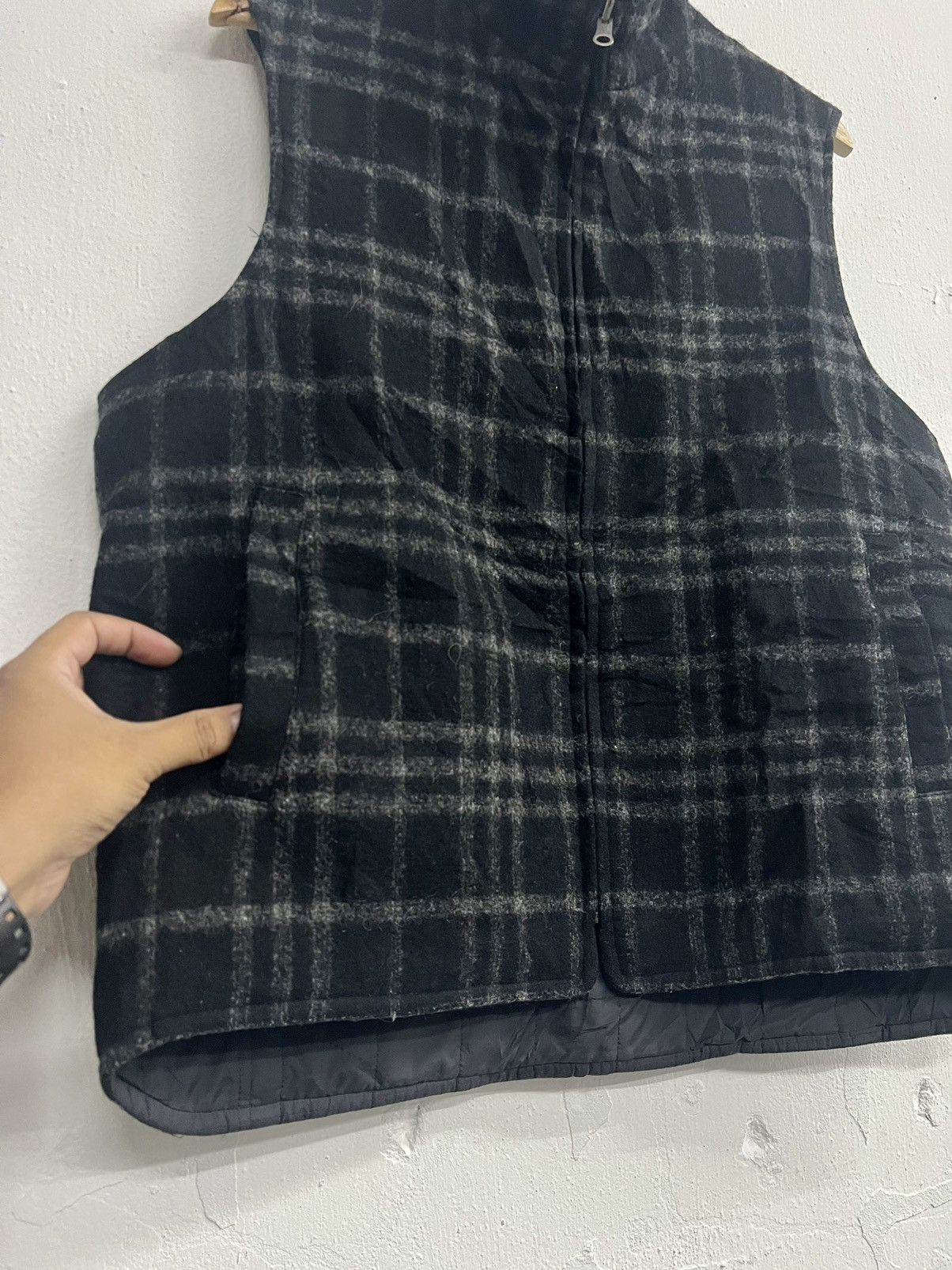 Burberry Burberry London Wool Checkered Black Reversible Vest Size US L / EU 52-54 / 3 - 6 Thumbnail