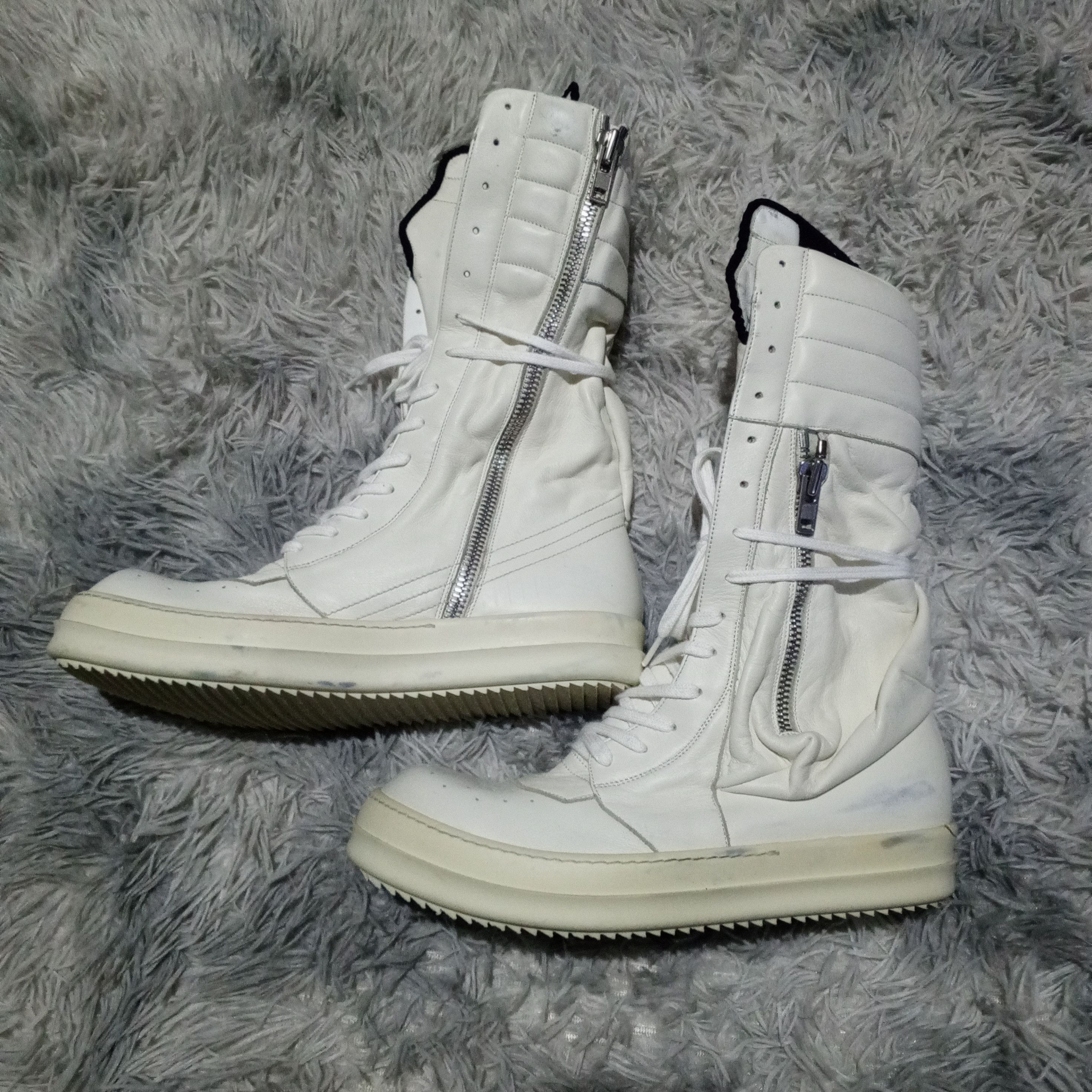 [美品] Rick Owens cargo basket 26.0cm Rick Owens Cargo Basket Leather Boots