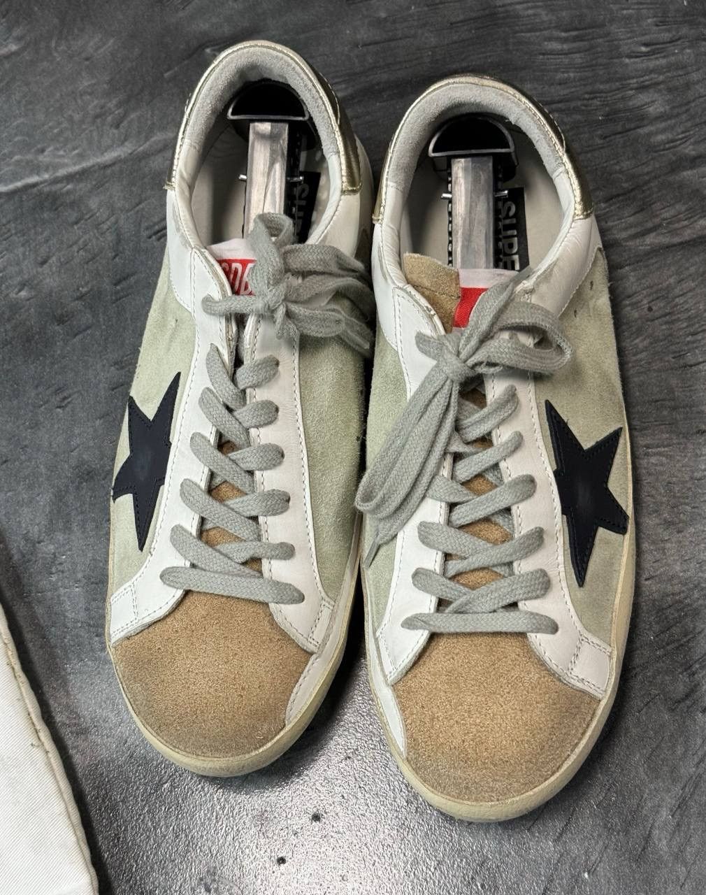 Golden Goose Golden Goose White & Green SuperStar Double Sneakers Size 40 Size US 10 / IT 40 - 2 Thumbnail