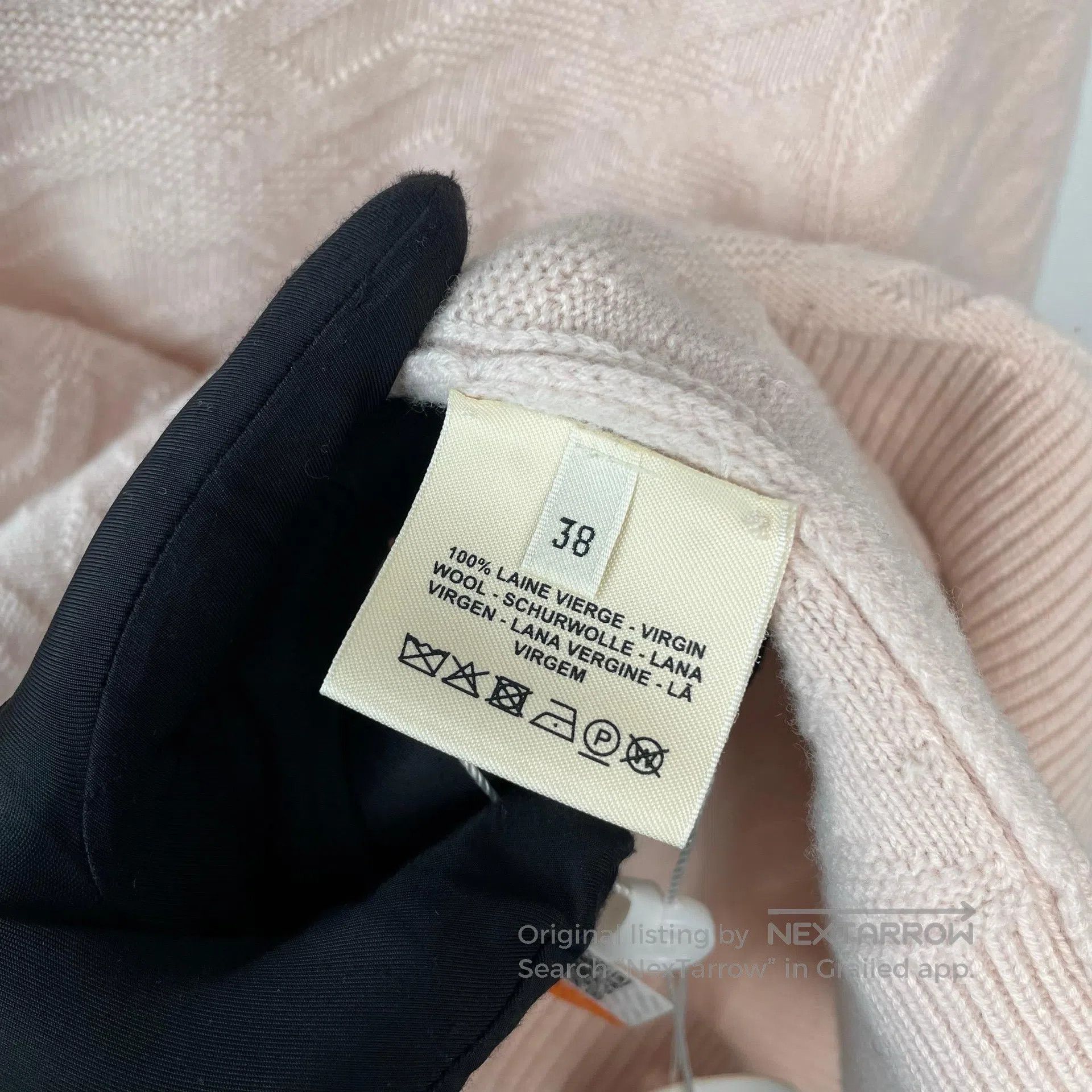 Hermes Hermes Pink H Relief Full Print Wool Knit Sweater| Size XS / US 0-2 / IT 36-38 - 5 Thumbnail