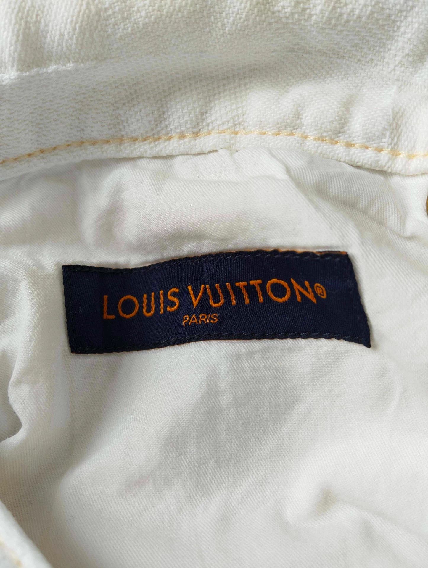Louis Vuitton LV Damier Embroidered Leather Patch Denim Pants 30 Size US 30 / EU 46 - 4 Thumbnail