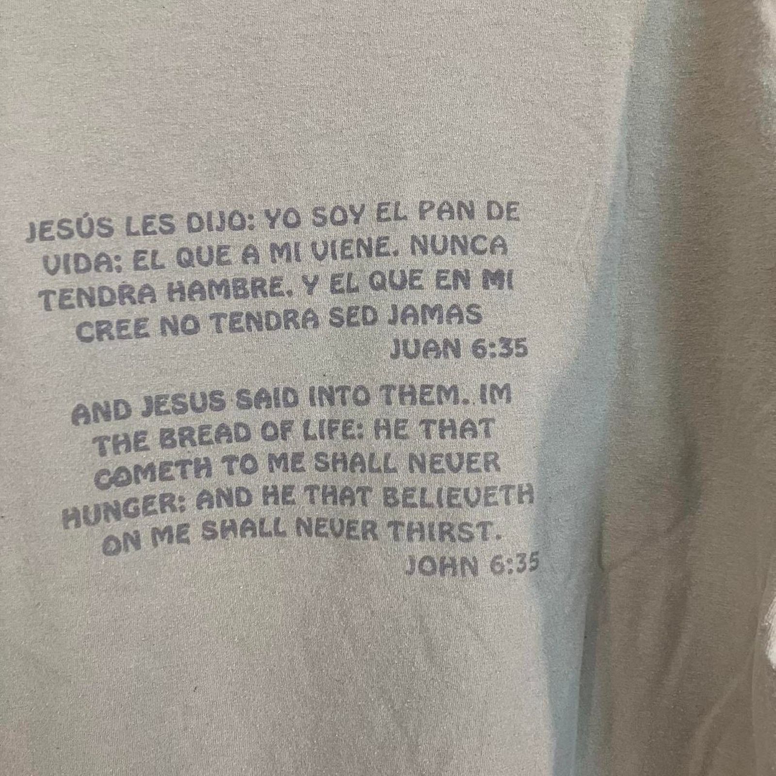 Vintage Vintage 90s Olive Green Mindy Bible Grpahic Tee Size US XL / EU 56 / 4 - 6 Thumbnail