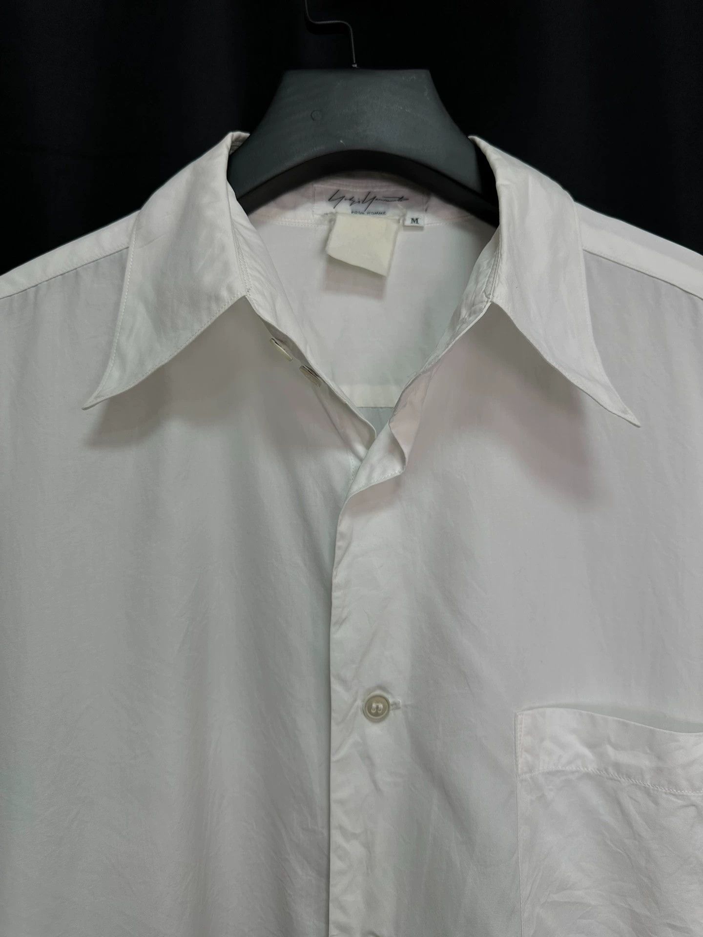 Yohji Yamamoto Yohji Yamamoto 94AW Pointed Collar White Cotton Shirt M Size US M / EU 48-50 / 2 - 5 Thumbnail