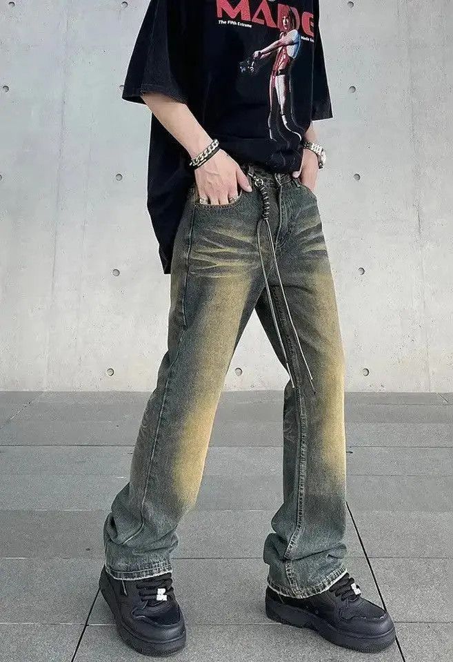 Japanese Brand Y2K Flared Baggy Jeans Men Size US 30 / EU 46 - 3 Thumbnail