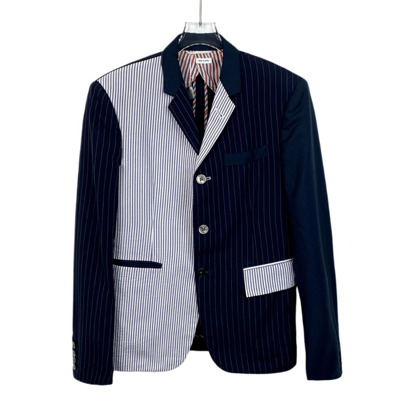 Thom Browne Thom Browne Multicolor Striped Cotton Wool Single-Breasted B Size US M / EU 48-50 / 2 - 1 Thumbnail
