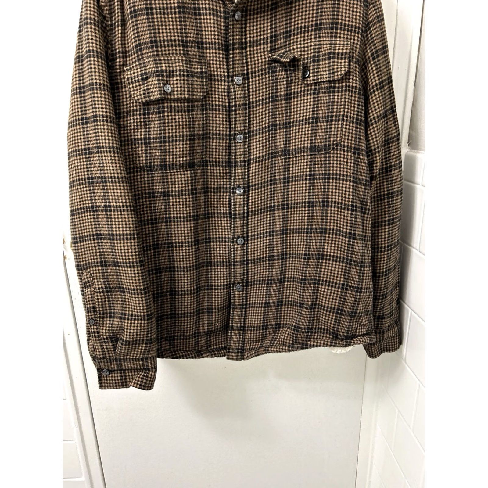 Michael Kors Michael Kors Shirt Jacket Mens M Brown Plaid Sherpa Lined Classic Shirt Jacket Size US M / EU 48-50 / 2 - 3 Thumbnail