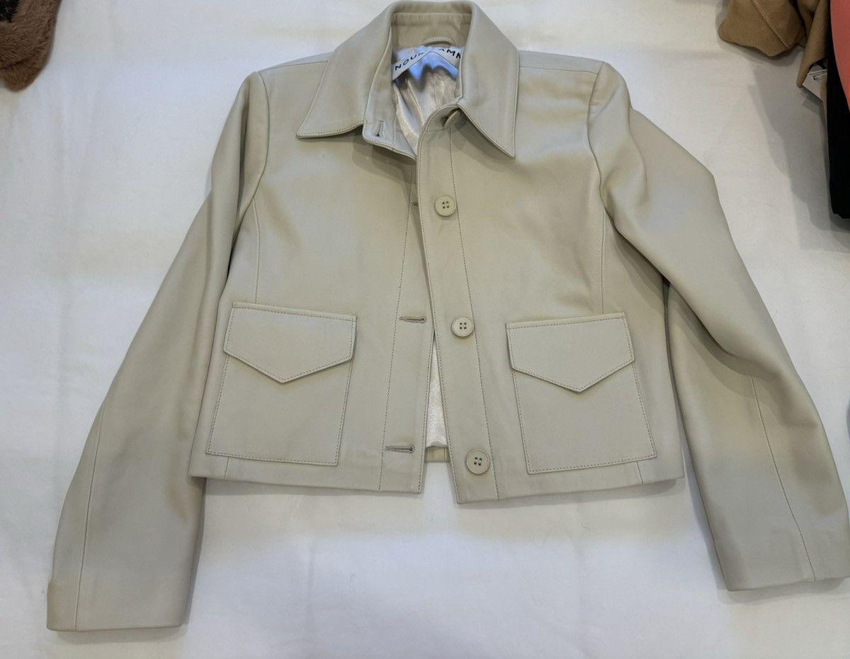 Nour Hammour Noir Hammour Beige leather Jacket Size XS / US 0-2 / IT 36-38 - 1 Thumbnail