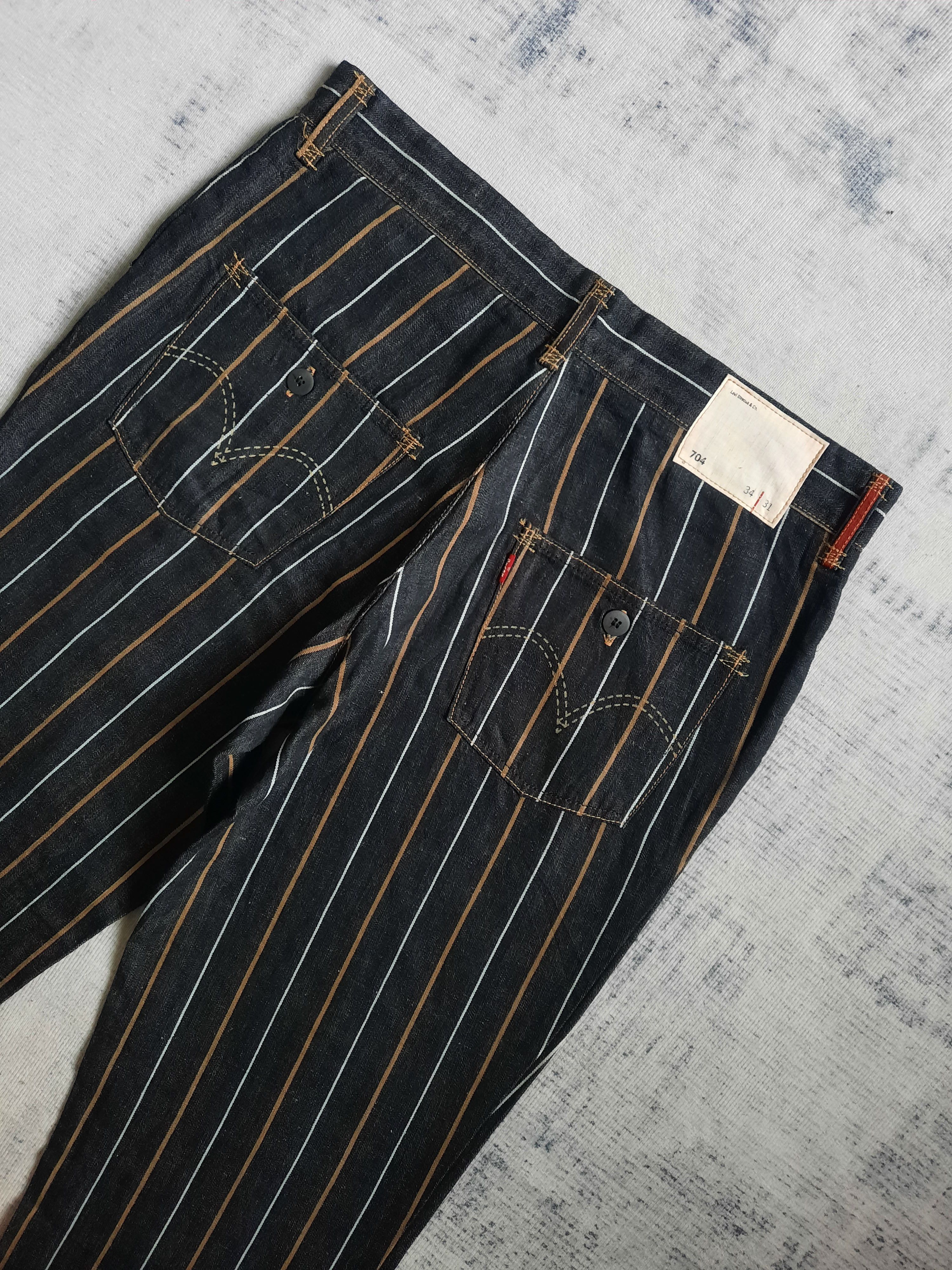 Levi's 🔥Levis japan 704 redloop indigo stripes denim jeans Size US 34 / EU 50 - 4 Thumbnail
