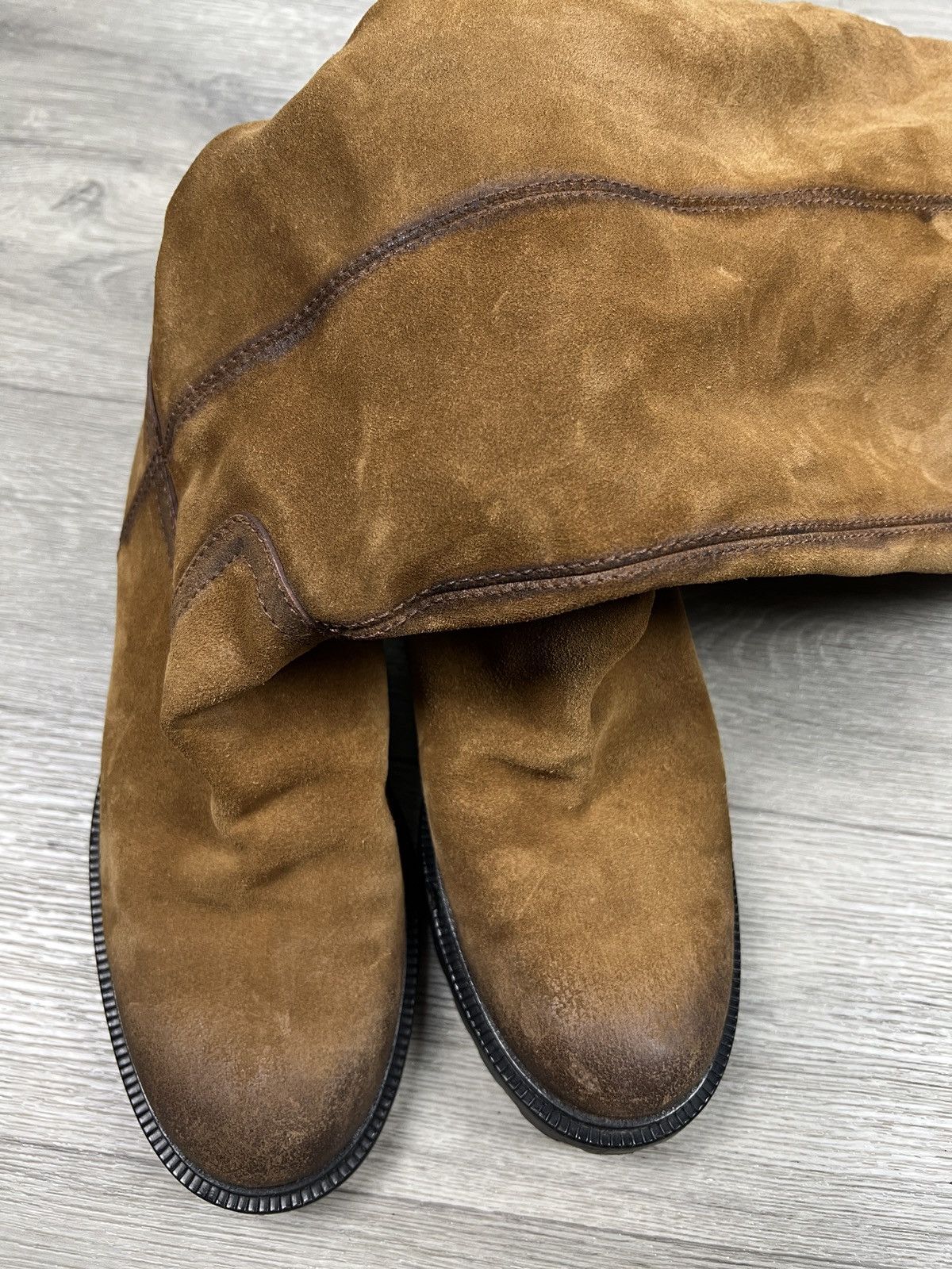 Gucci Gucci Saint Moritz Women Brown Suede Fur Lined Boot Size US 7.5 / IT 37.5 - 14 Thumbnail