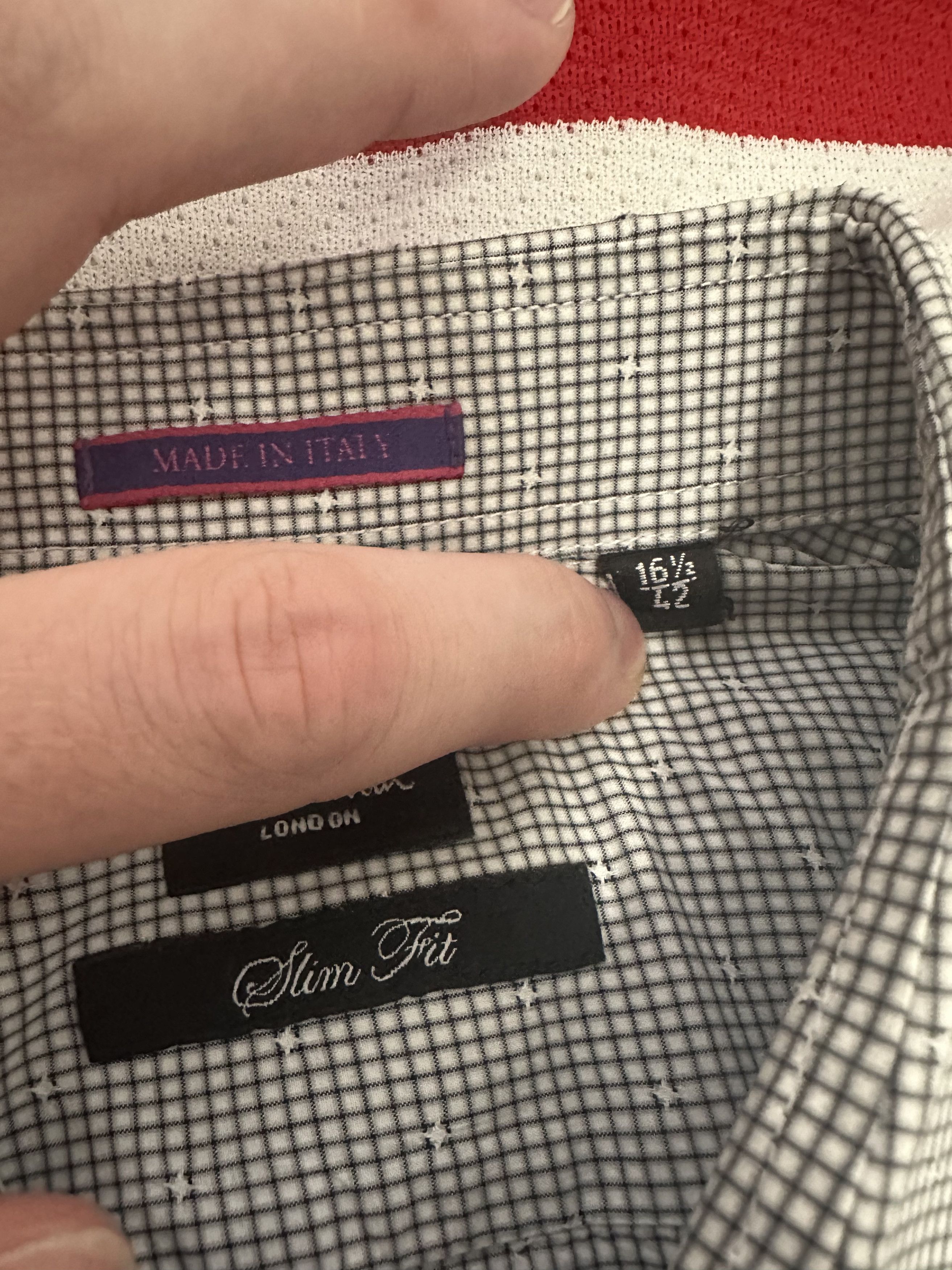 Paul Smith Grid Optical Illusion Shirt (16.5/42) Size US L / EU 52-54 / 3 - 7 Thumbnail