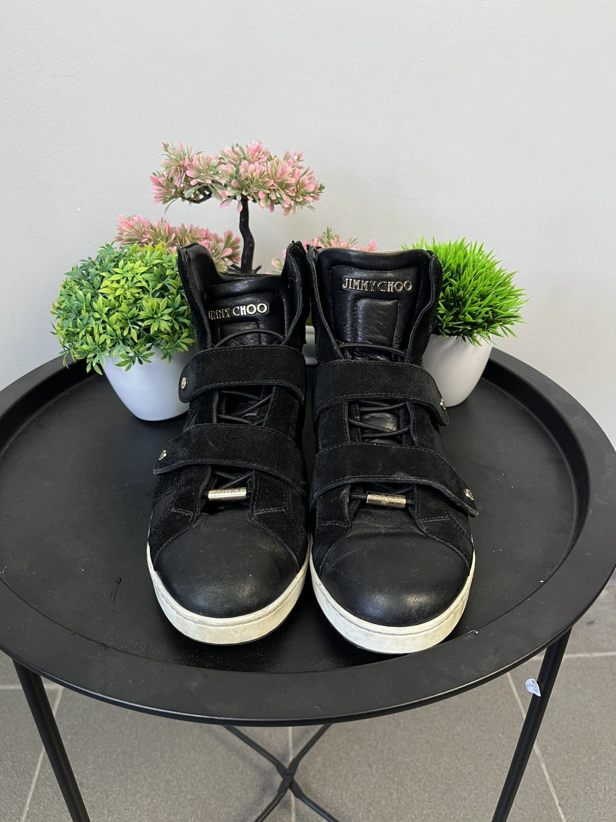Jimmy Choo Jimmy Choo Tokyo Glitter Metallic Nappa High Top Sneakers Size US 8 / IT 38 - 2 Thumbnail