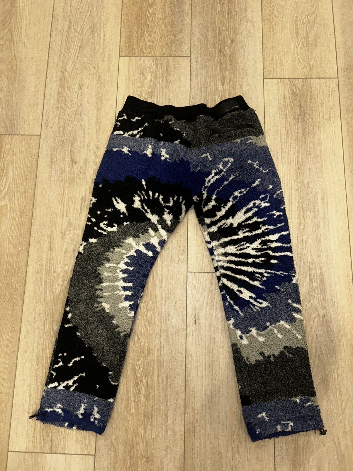 Amiri Amiri TieDye Leather Trim Wool Teddy Joggers MSRP $1070+Tax Size US 34 / EU 50 - 7 Thumbnail