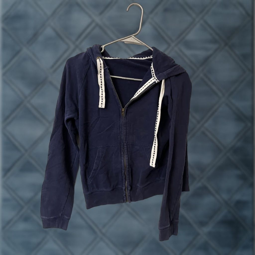J.Crew J.Crew Hoodie Full Zip Women’s M Navy Cotton Sweatshirt Pockets Casual Y2K Size M / US 6-8 / IT 42-44 - 1 Thumbnail