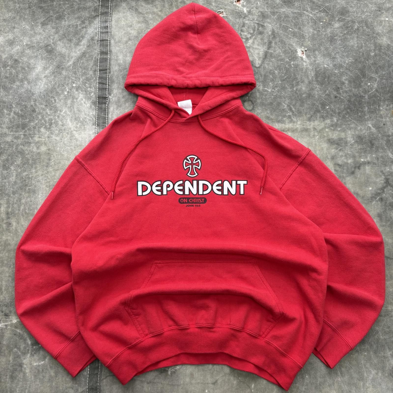 Independent Truck Co. Vintage Y2K Independent Dependent On Christ Religious Hoodie Size US L / EU 52-54 / 3 - 1 Thumbnail