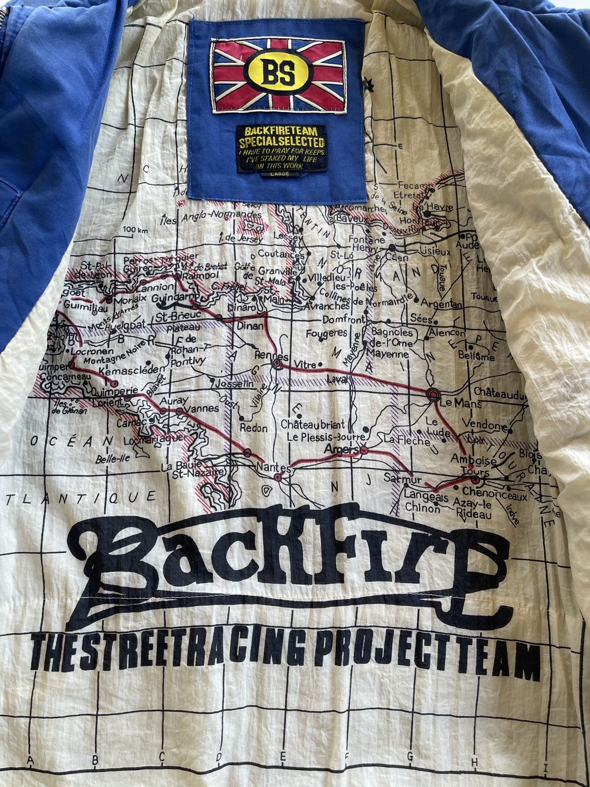 Vintage Backfire Street Racing Project Team Bomber Jacket Size US L / EU 52-54 / 3 - 12 Thumbnail
