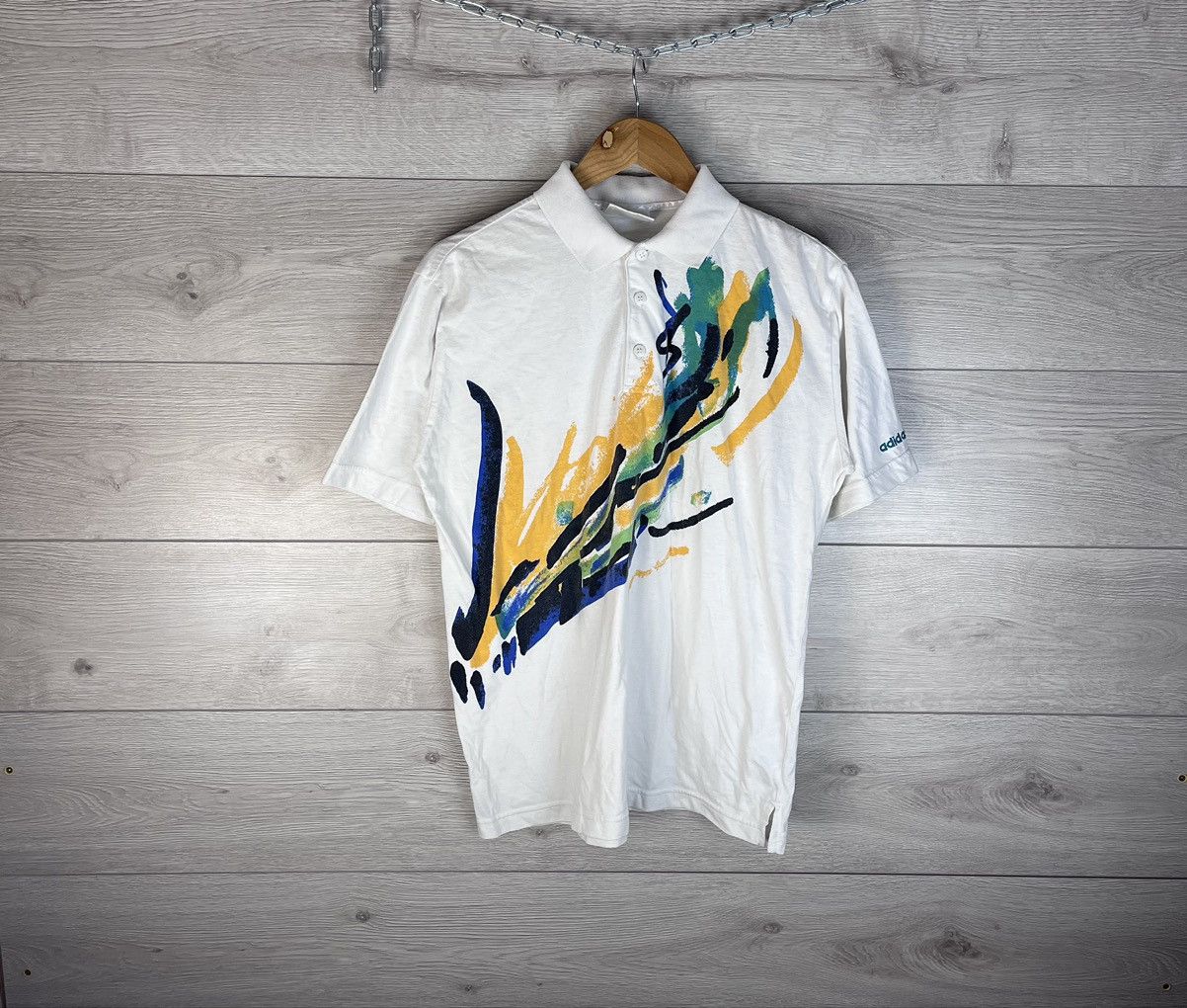 Adidas Vintage men’s polo Adidas 90s Size US S / EU 44-46 / 1 - 1 Thumbnail