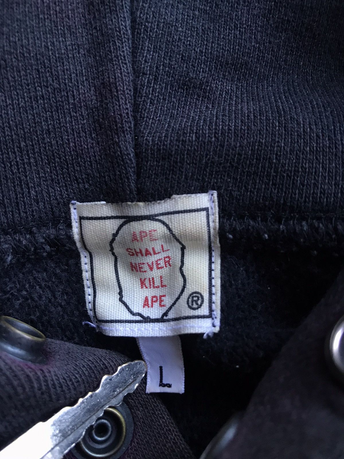 Bape Faded Black Bape Hoodie Size US L / EU 52-54 / 3 - 8 Thumbnail