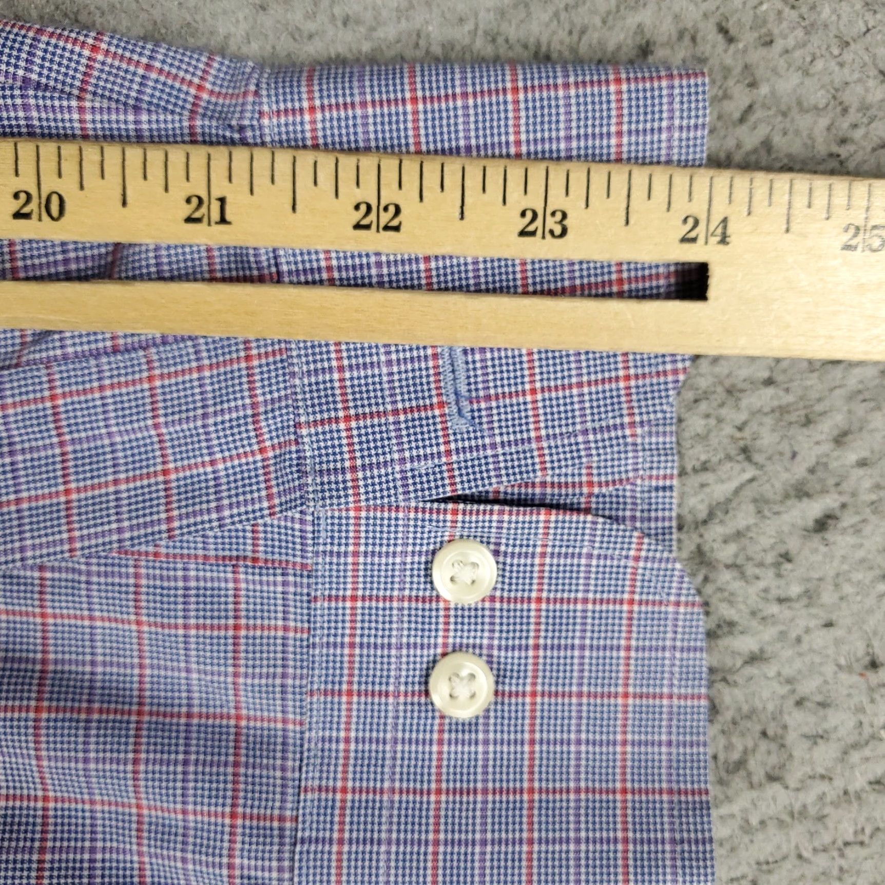 Ralph Lauren Ralph Lauren Shirt Mens Size 18 Blue Plaid Dress Button Up Long Sleeve Size 48R - 7 Thumbnail