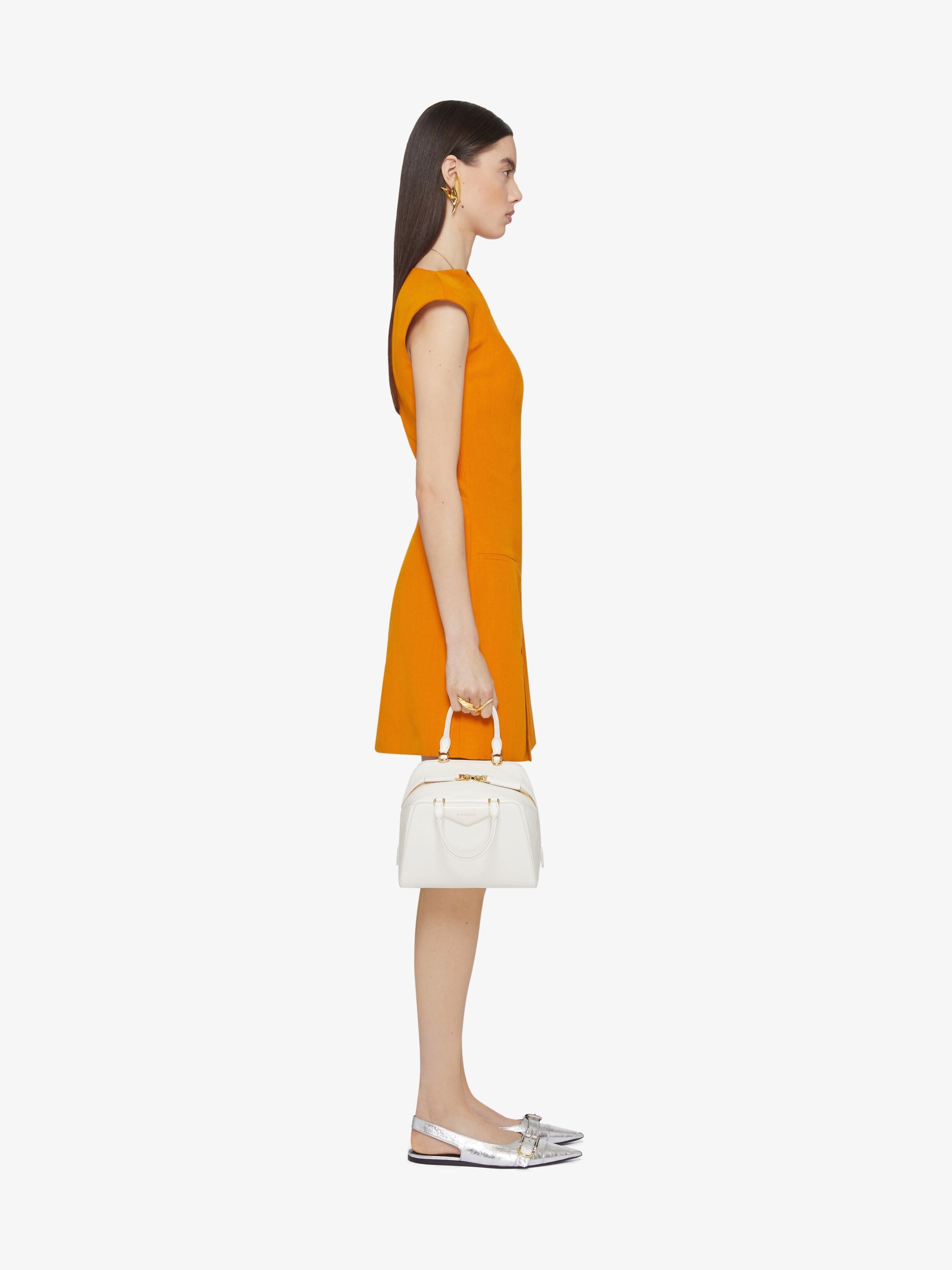 Givenchy o1w1db10825 Dress in Linen And Silk in Orange Size S / US 4 / IT 40 - 3 Thumbnail