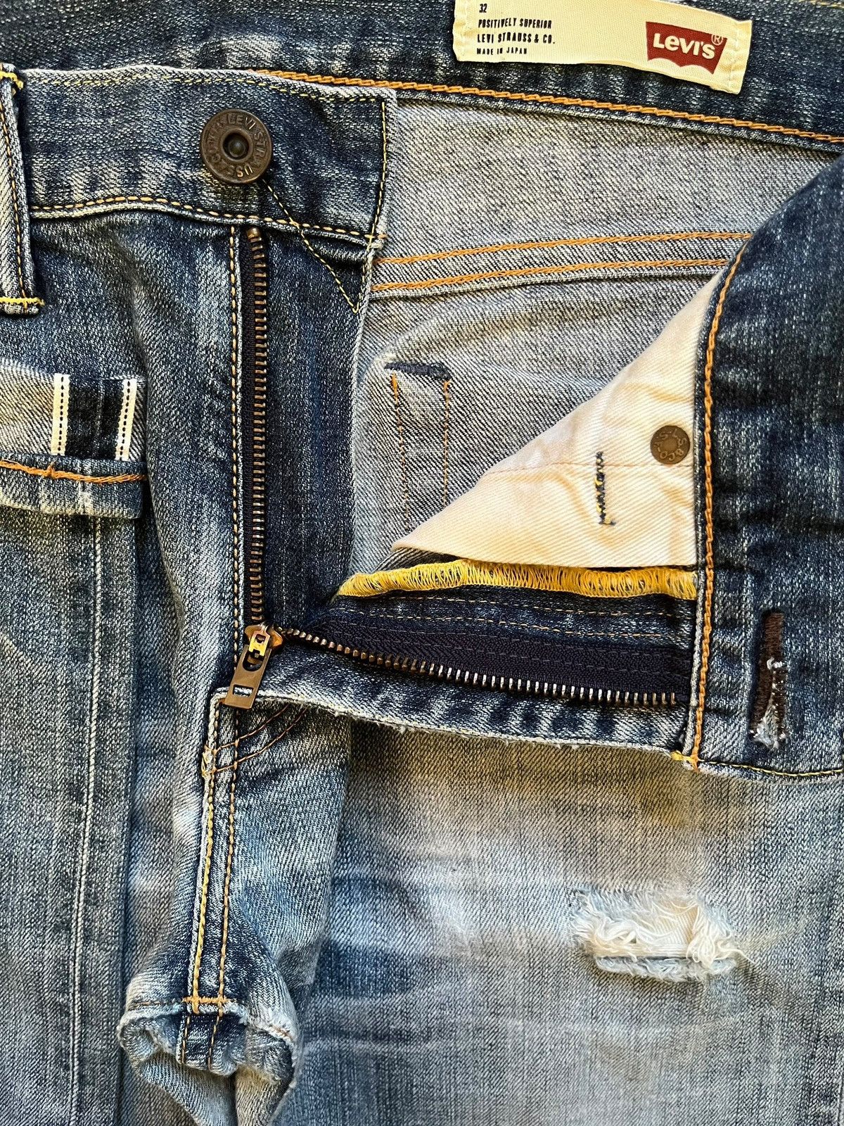 Levi's Vintage Levis 511 Faded Wash Selvedge Jeans Size US 33 - 10 Thumbnail