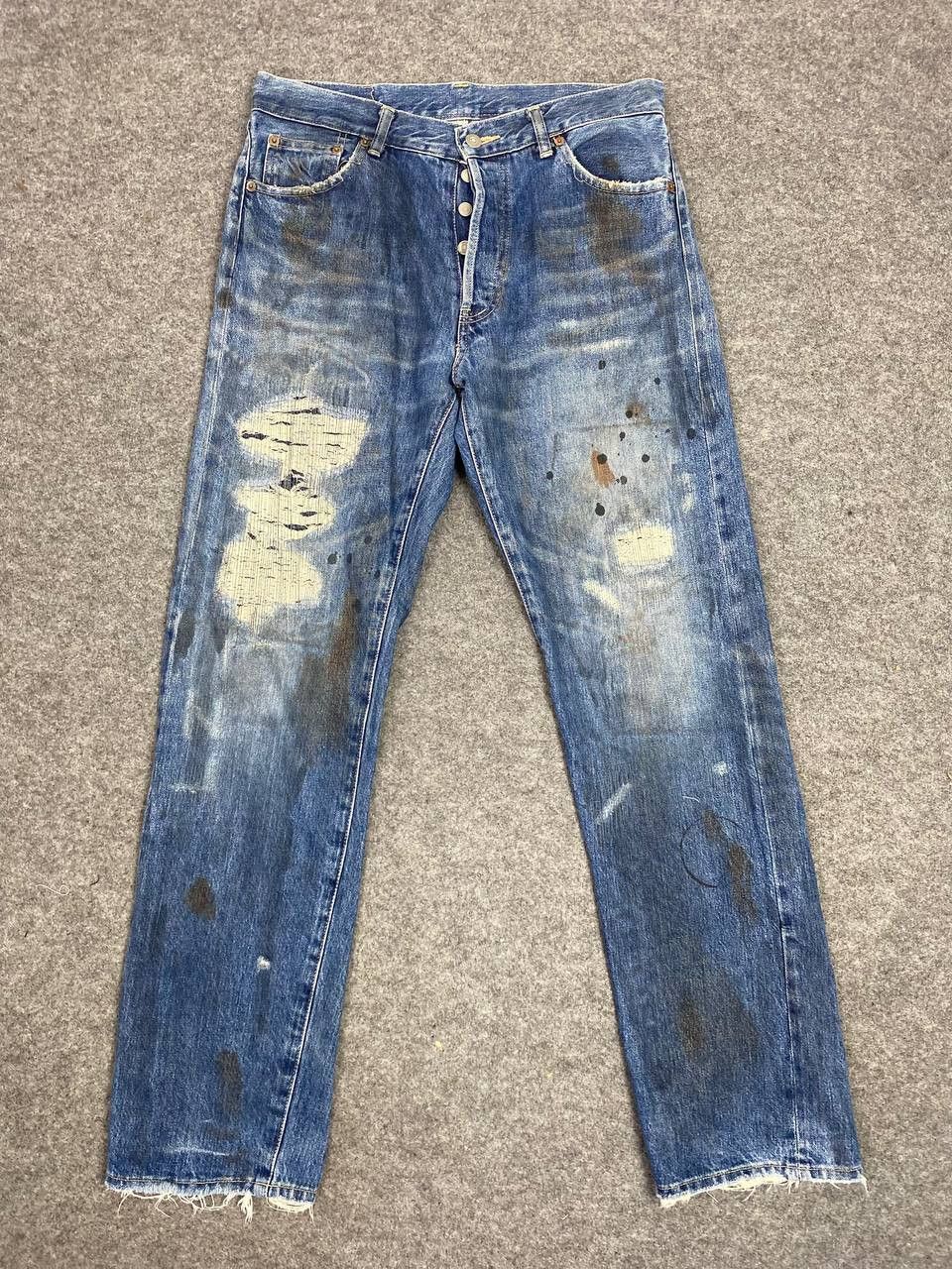 Japanese Brand vintage japanese brands selvedge distressed rework denim Size US 34 / EU 50 - 9 Thumbnail