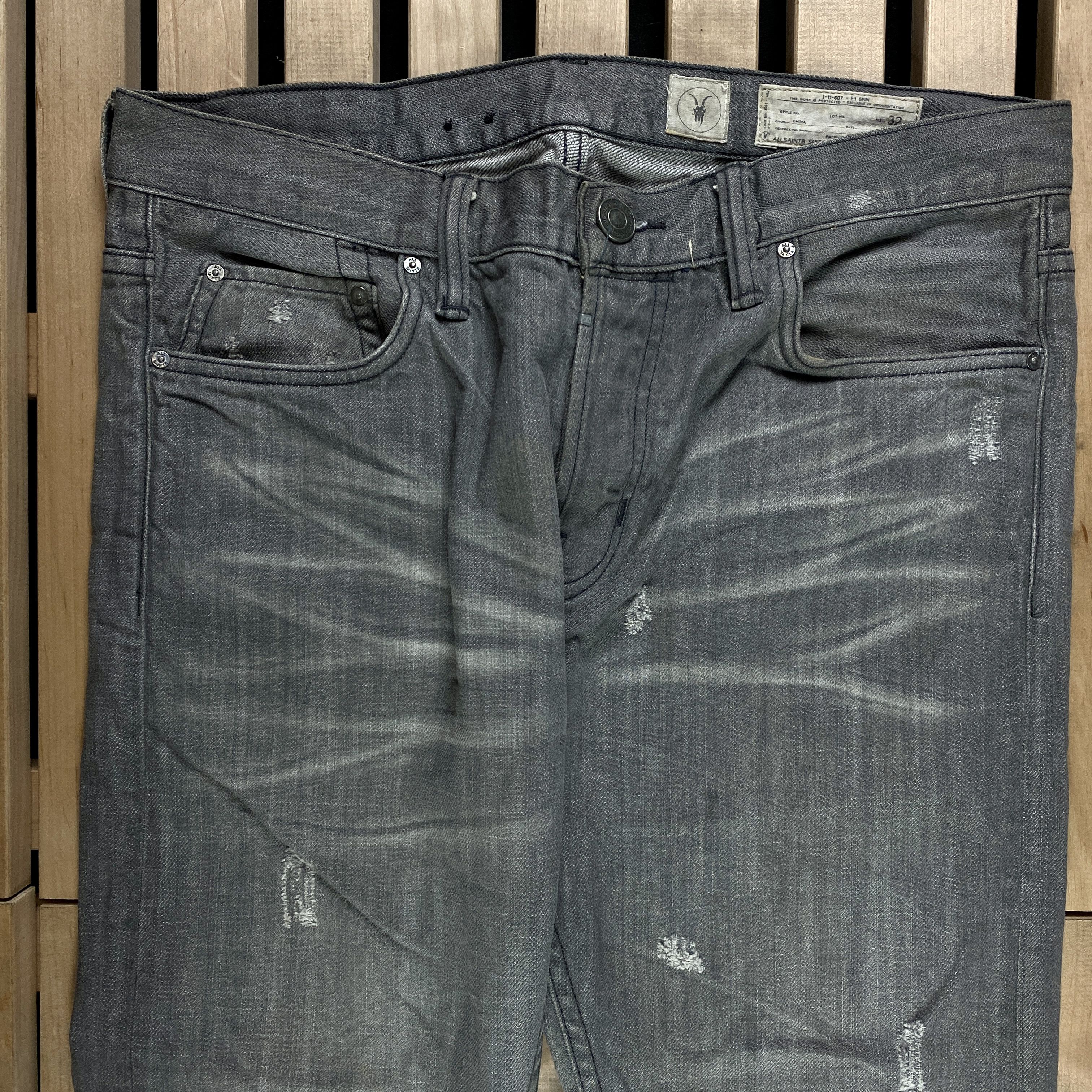 Allsaints Mens Denim Pants AllSaints Spitalfields Size 32 Cotton Size US 32 / EU 48 - 2 Thumbnail