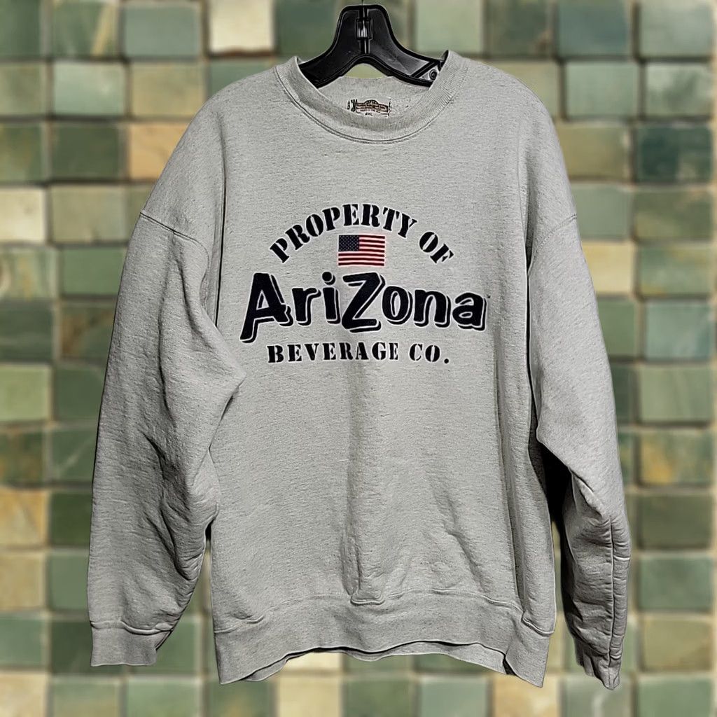 Vintage VINTAGE Ferolito, Valfaggio & Sons Arizona Beverage Co MADE USA Crewneck Sweatshirt Gray 2XL Mens Sweatshirt Size US XXL / EU 58 / 5 - 1 Thumbnail