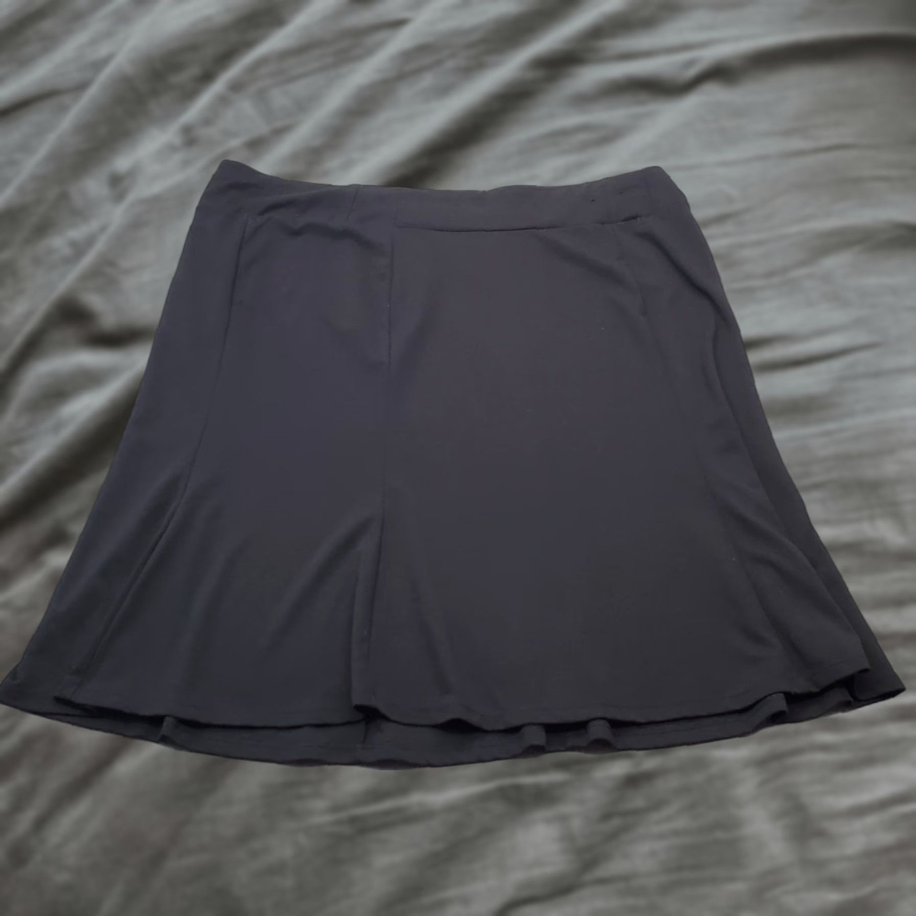Vintage Lane Bryant A-Line Skirt Womens 26 Regular 26 Black Casual Stretch High Waist Midi Skirt Womens Size 26 Black Size 26" / US 2 / IT 38 - 1 Thumbnail