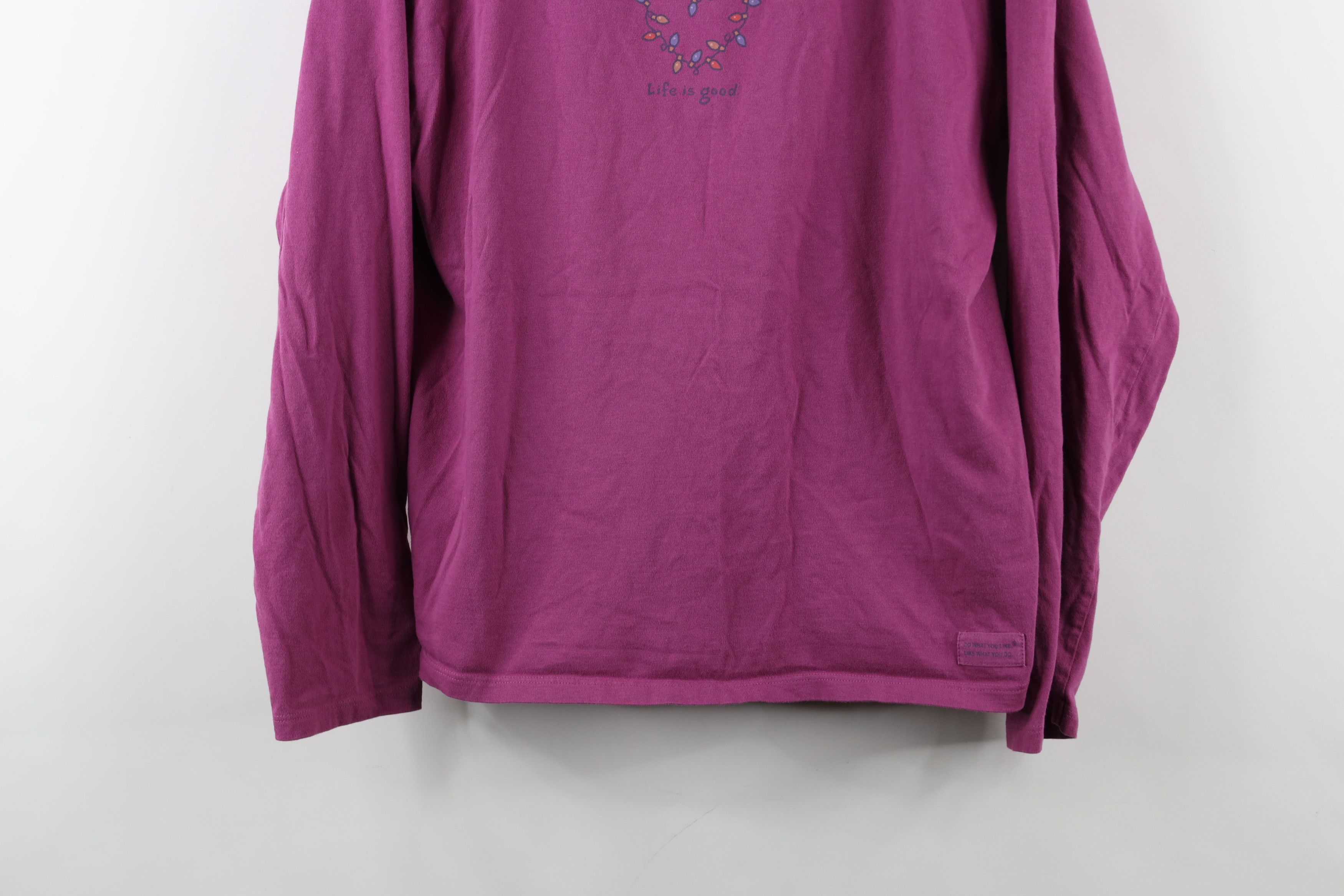 Life is Good × Vintage Life Is Good Fit Christmas Lights Heart Long Sleeve T-Shirt Size L / US 10 / IT 46 - 3 Thumbnail