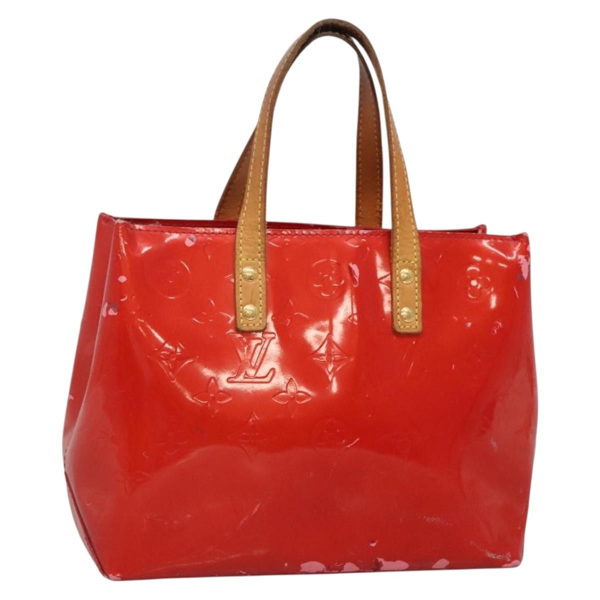 Louis Vuitton LOUIS VUITTON Monogram Vernis Reade PM Hand Bag Red Rouge Size ONE SIZE - 1 Thumbnail