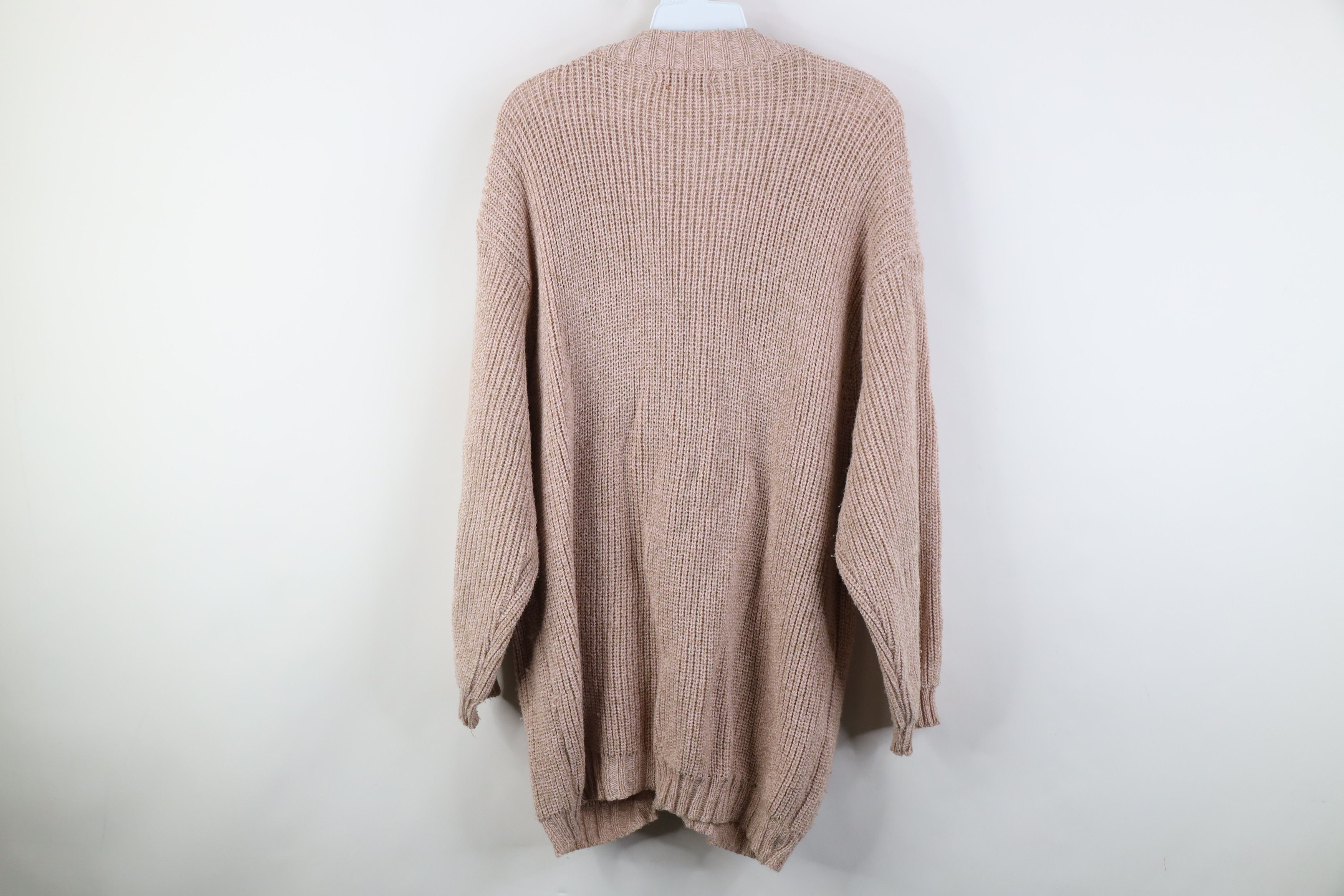 Vintage Vintage 90s Streetwear Baggy Ribbed Knit Cardigan Sweater Size M / US 6-8 / IT 42-44 - 9 Thumbnail