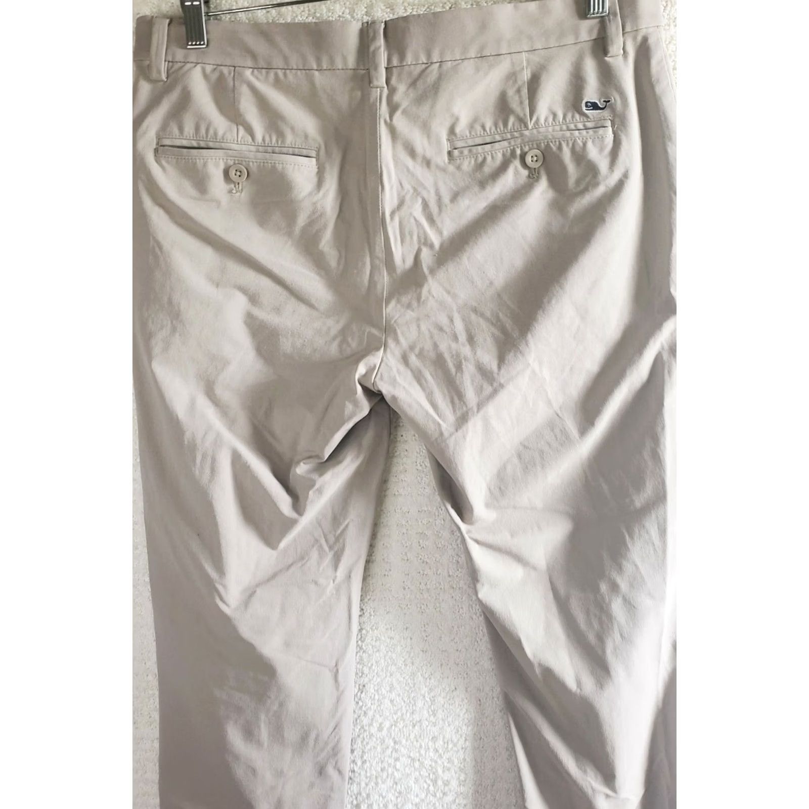 Vineyard Vines Vineyard Vines Breaker Performance Pants Beige Mens Golfing 32 x 30 Cotton Nylon Spandex Size US 32 / EU 48 - 7 Thumbnail