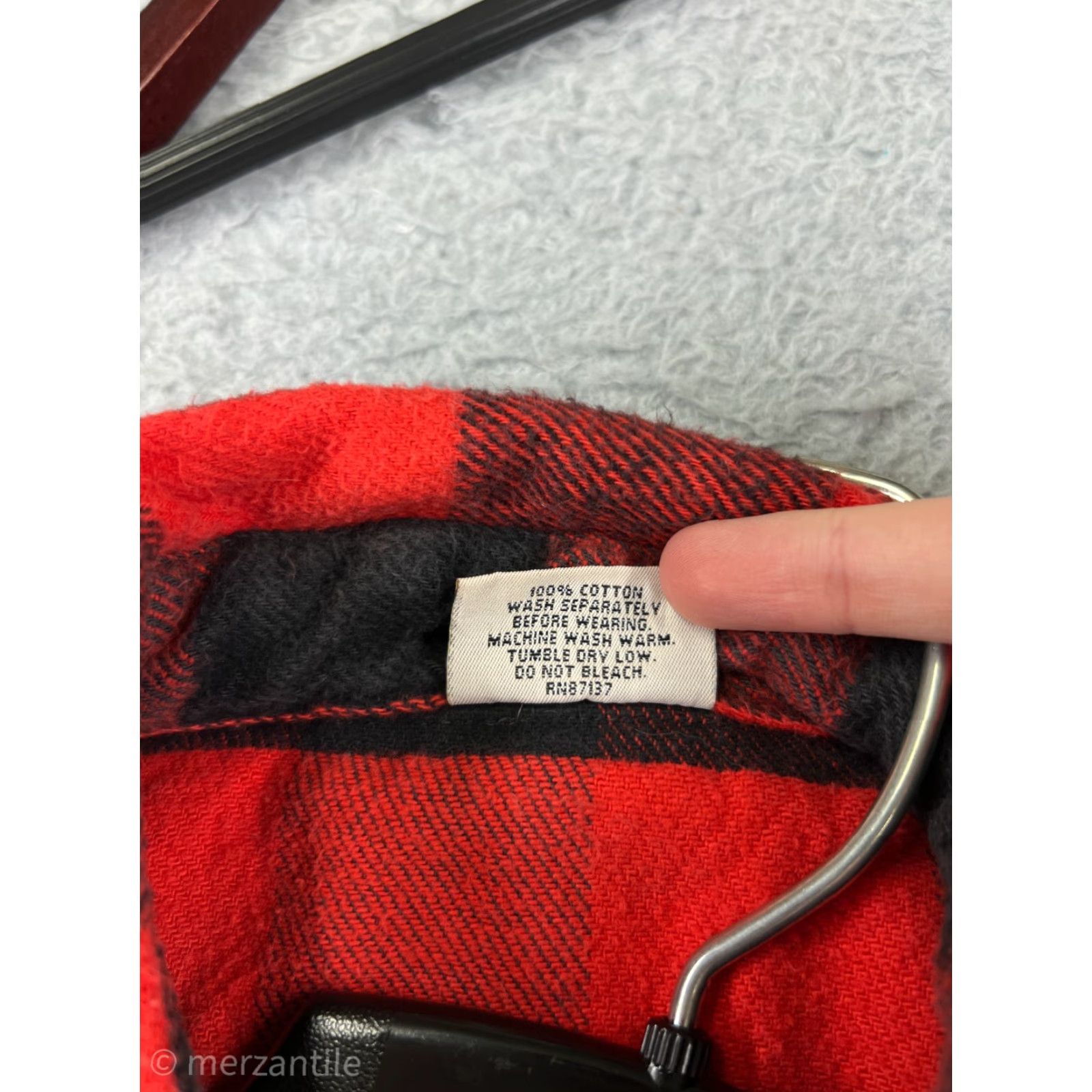 Vintage Winston Shirt Mens L Red Plaid Flannel Button-Up 100% Cotton Pockets Size US L / EU 52-54 / 3 - 4 Thumbnail