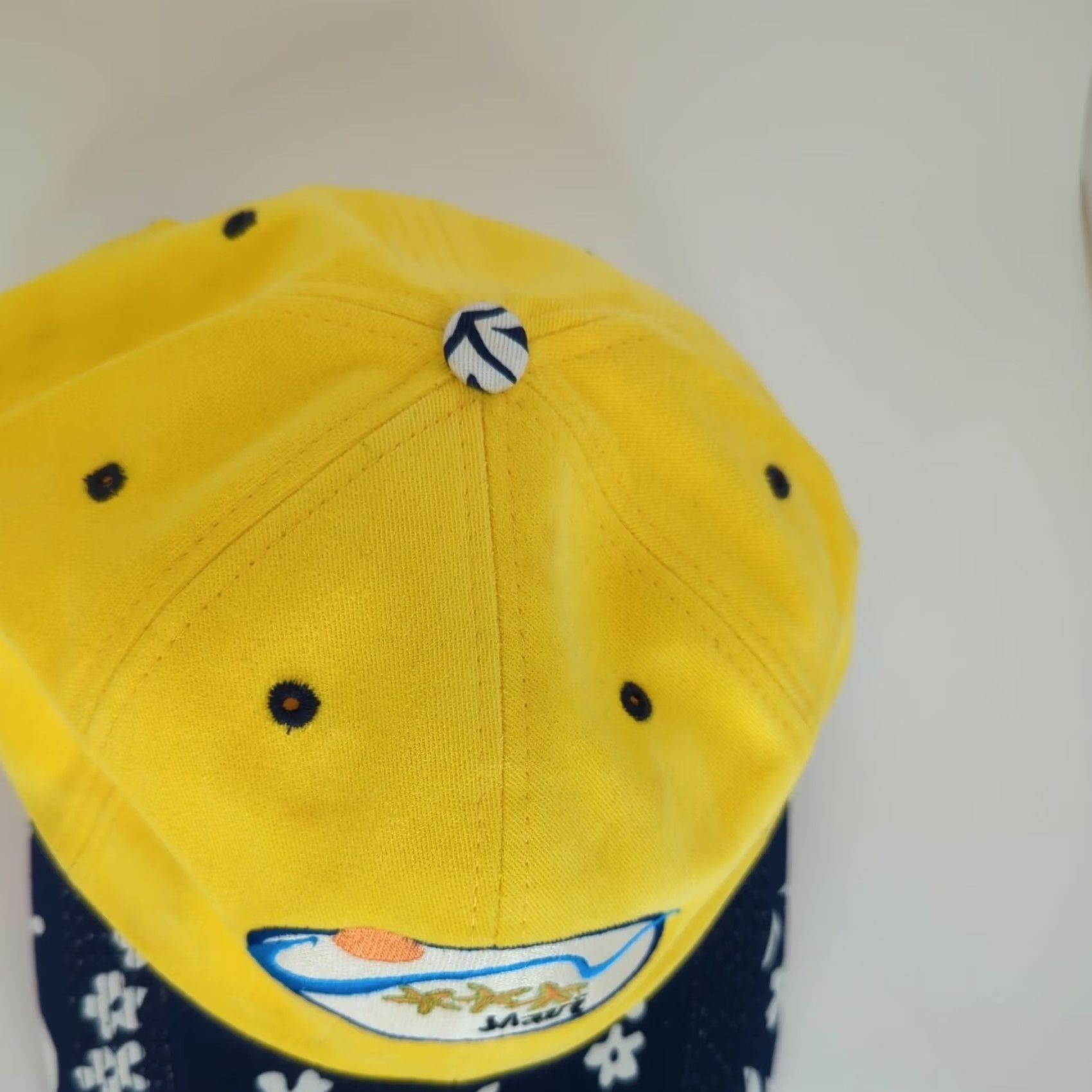 Vintage VINTAGE Loop Hawaii Ball Hat Floral Yellow Embroidered Diamond Head Baseball Cap Men Adjustable Canvas Cotton USA Theme Size ONE SIZE - 4 Thumbnail