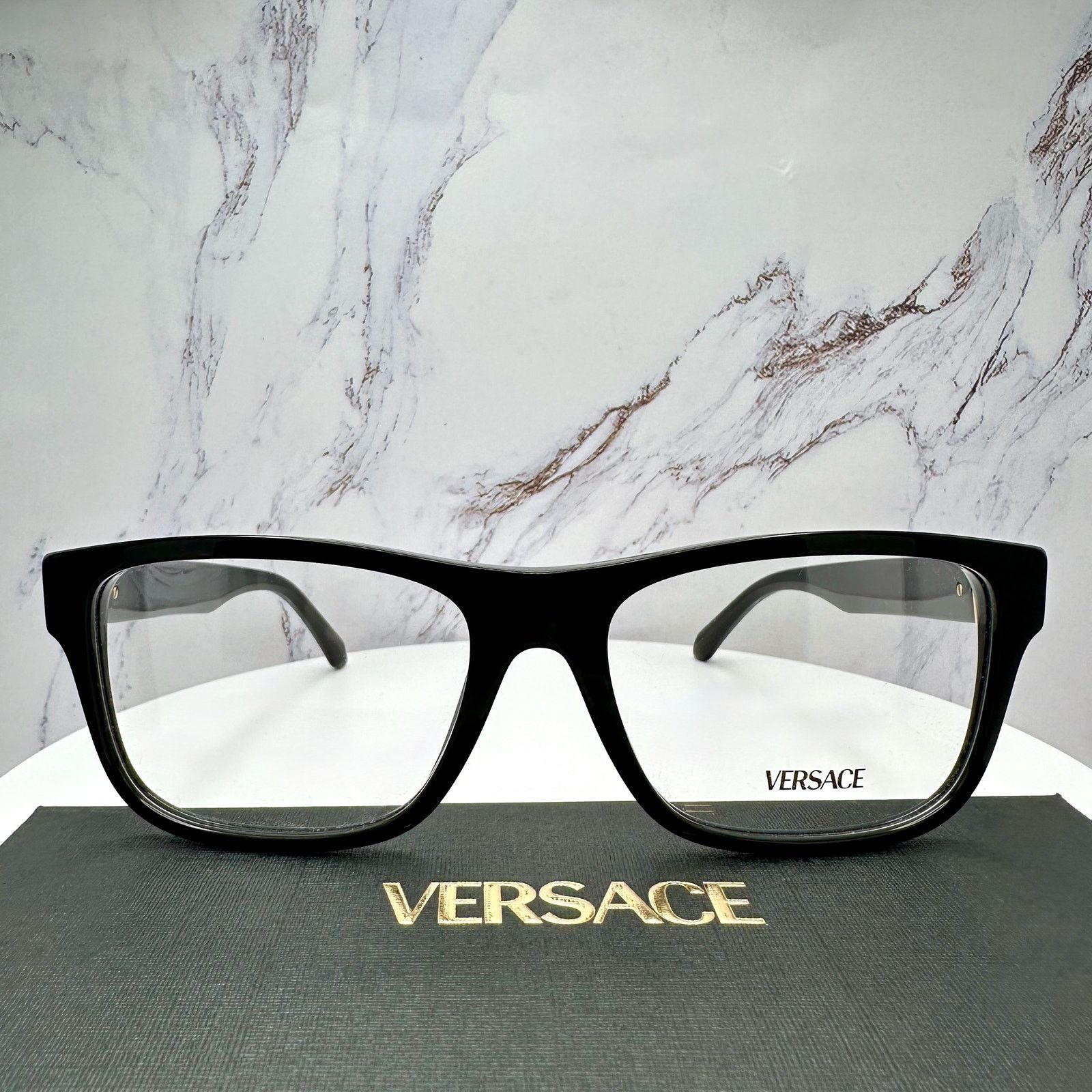 Versace New VERSACE Eyeglasses Black Square Gold Medusa Versace Size ONE SIZE - 3 Thumbnail