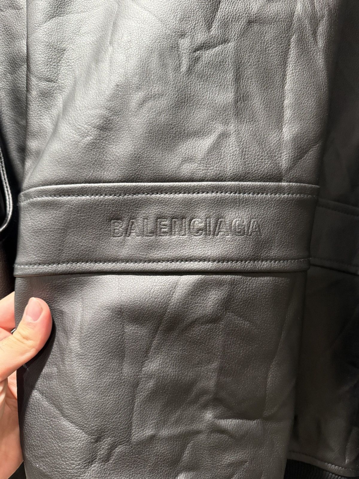 Balenciaga Balenciaga Oversized Grainy Cactus Leather Quilted Jacket Size US M / EU 48-50 / 2 - 5 Thumbnail