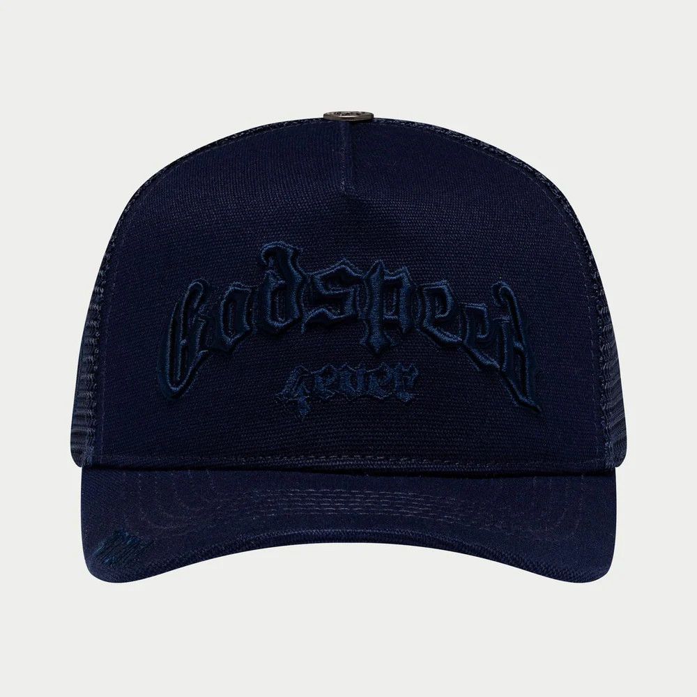 Godspeed Godspeed 'Forever Trucker' Midnight Navy Trucker Hat Size ONE SIZE - 1 Preview
