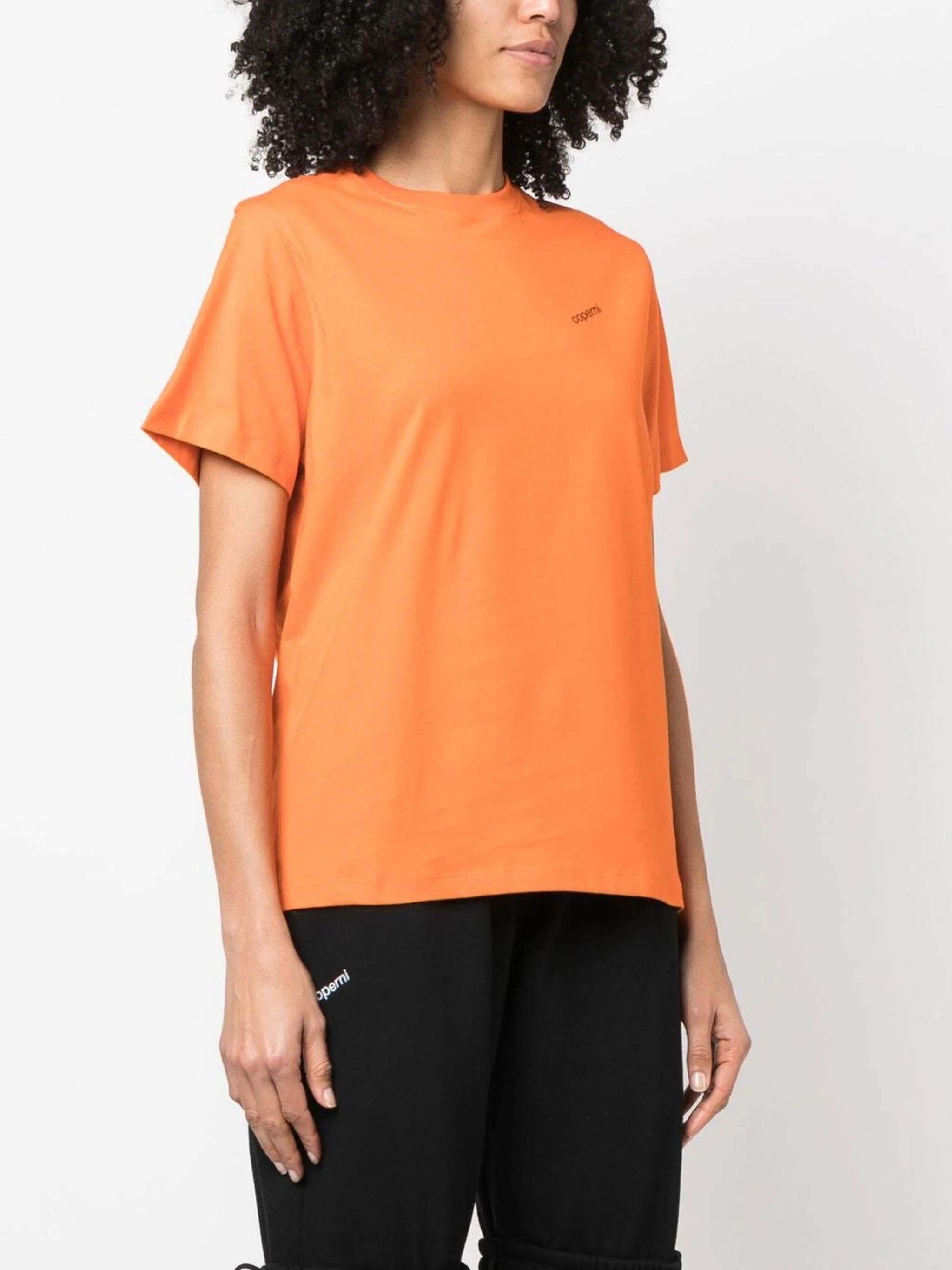 Coperni o1mle0524 Logo Printed T-Shirt in Orange Size XS / US 0-2 / IT 36-38 - 4 Thumbnail