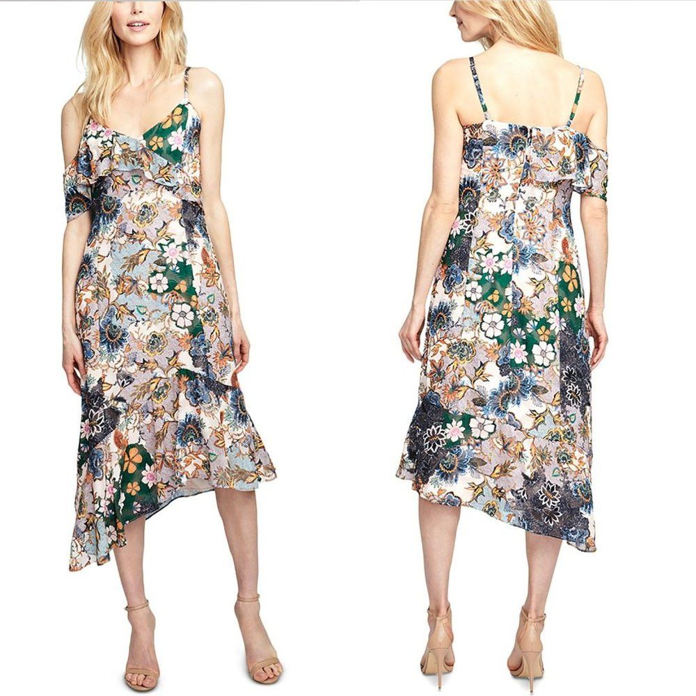 Other NWT New $129 Rachel Rachel Roy Wonderlust Floral Ruffled Dr Size L / US 10 / IT 46 - 1 Thumbnail