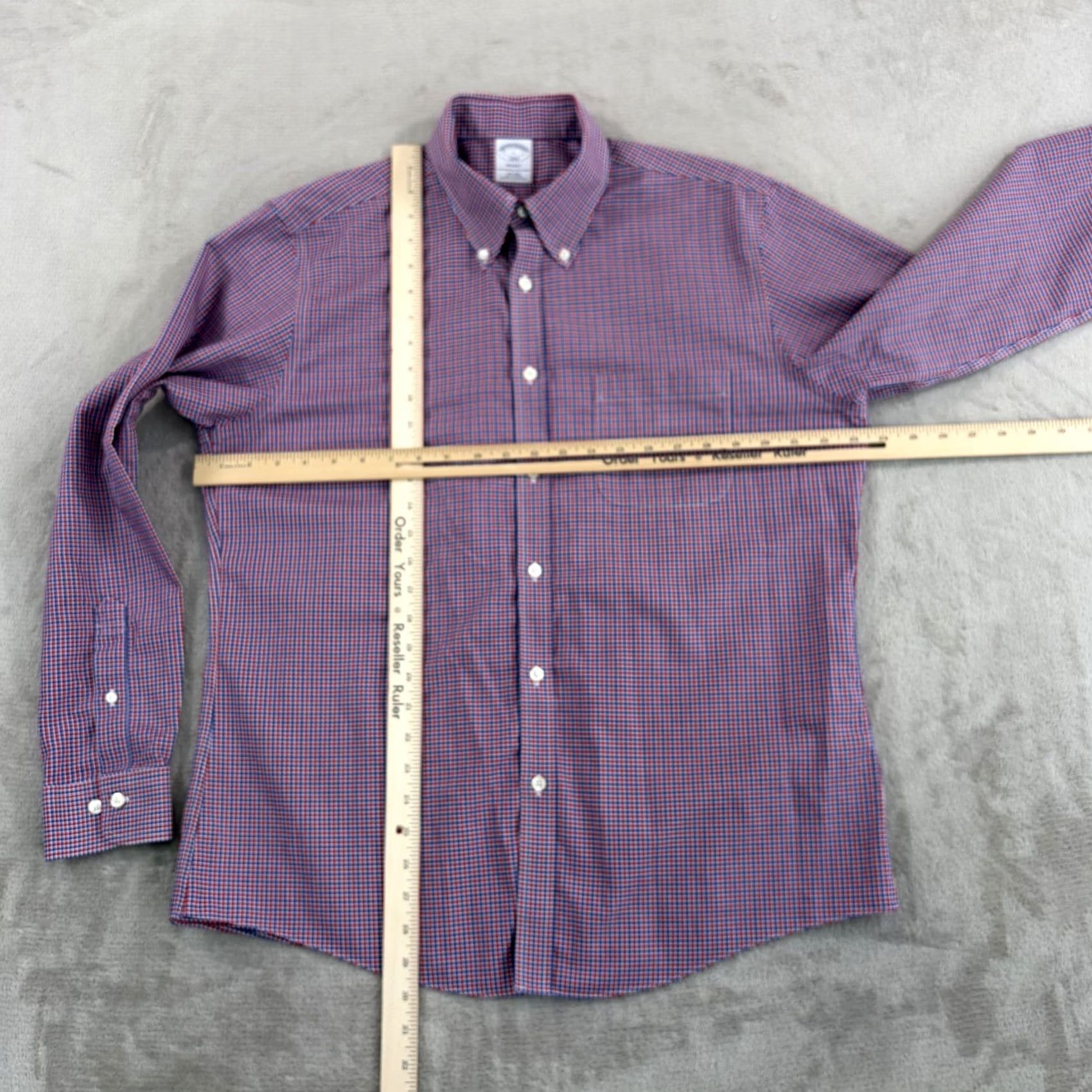 Brooks Brothers Brooks Brothers Regent Fit Shirt Red White Blue Check USA Men Large Preppy NWOT Regular Fit Long Sleeve Button-Up Non-Iron Wrinkle Resistant Size US L / EU 52-54 / 3 - 4 Thumbnail