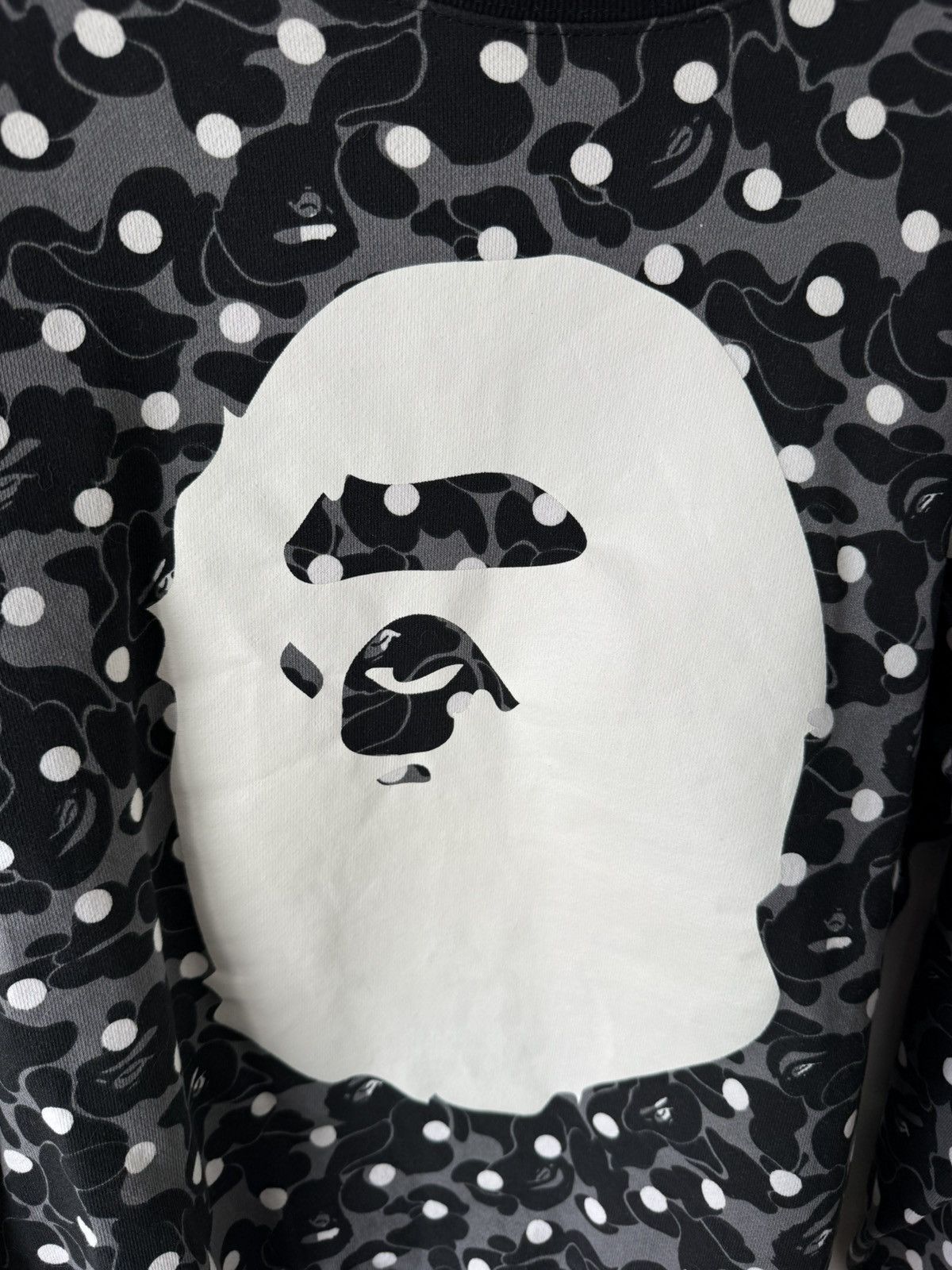 Bape ABC Dot Camo Ape Head Crewneck - Black Size US L / EU 52-54 / 3 - 2 Thumbnail