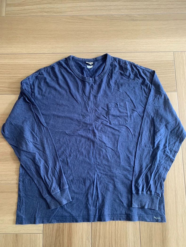 VISVIM Indigo Long Sleeve Pocket T-Shirt