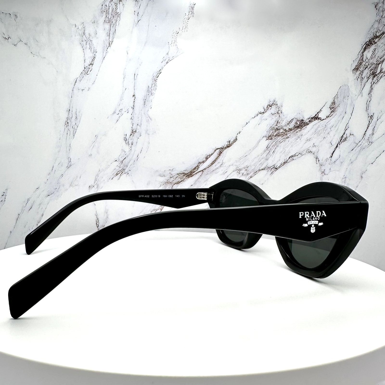 Prada New PRADA Sunglasses Black Butterfly Cat Eye Symbole Logo Size ONE SIZE - 18 Thumbnail