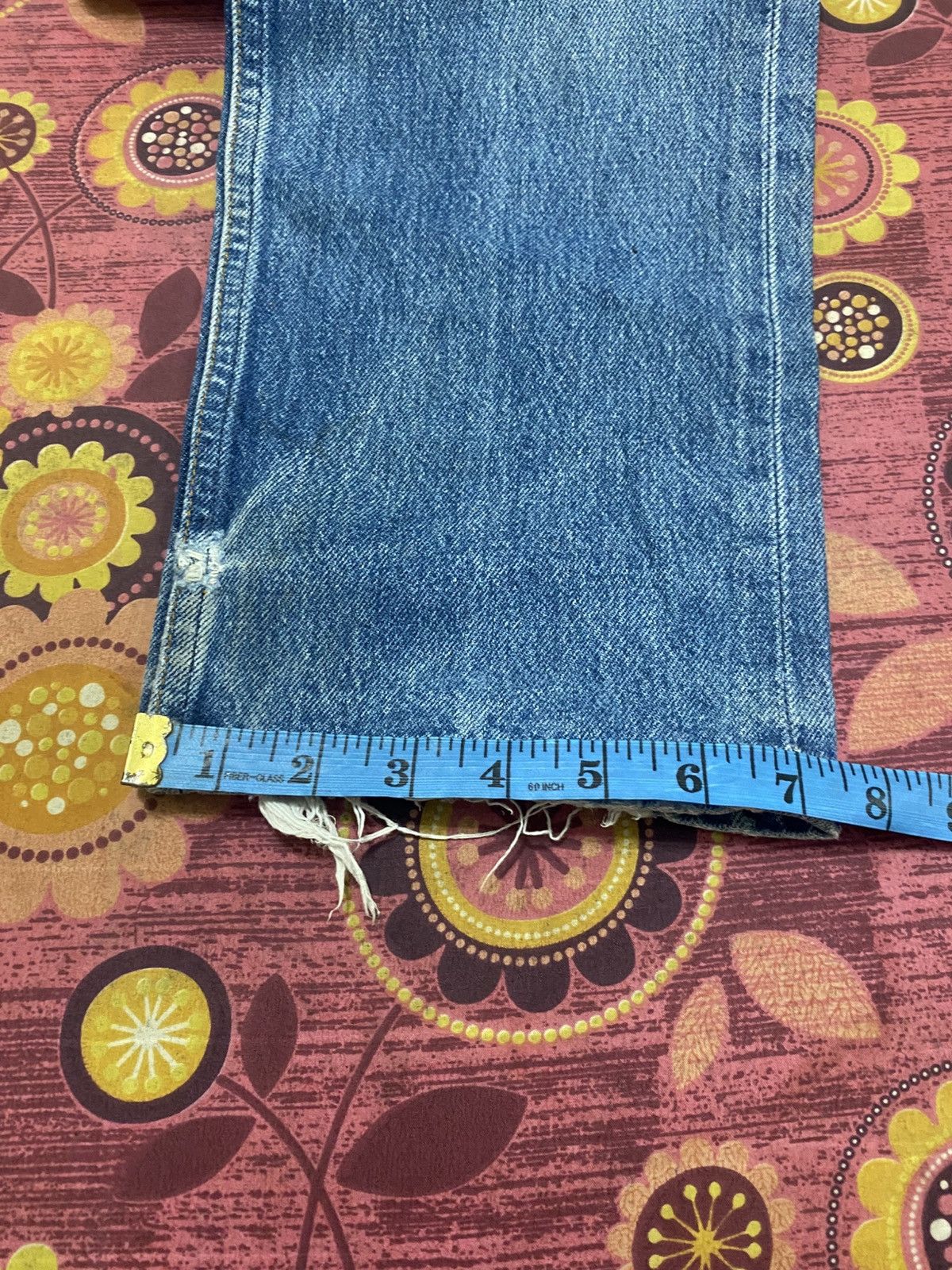 Levi's Vintage Clothing Vintage Levi’s Distressed Jeans – Button Fly, Faded Blue Size US 30 / EU 46 - 15 Thumbnail