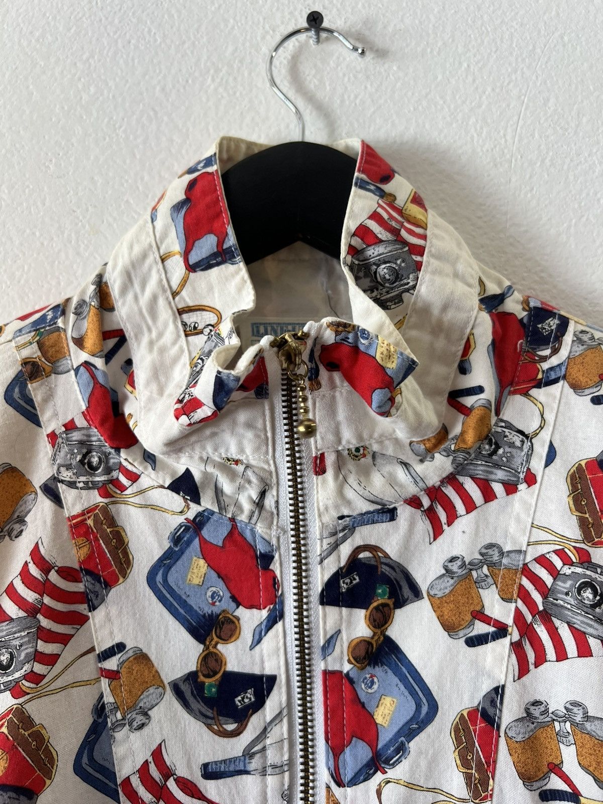 Vintage White vintage 90s American flag zip-up Size US XS / EU 42 / 0 - 5 Thumbnail