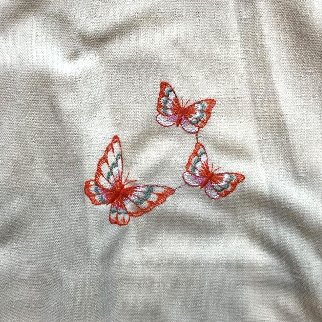 Vintage Difini Polyester Yellow Butterfly Embroidered Skirt NWT 32 in. Size 24" / US 00 / IT 34 - 2 Thumbnail