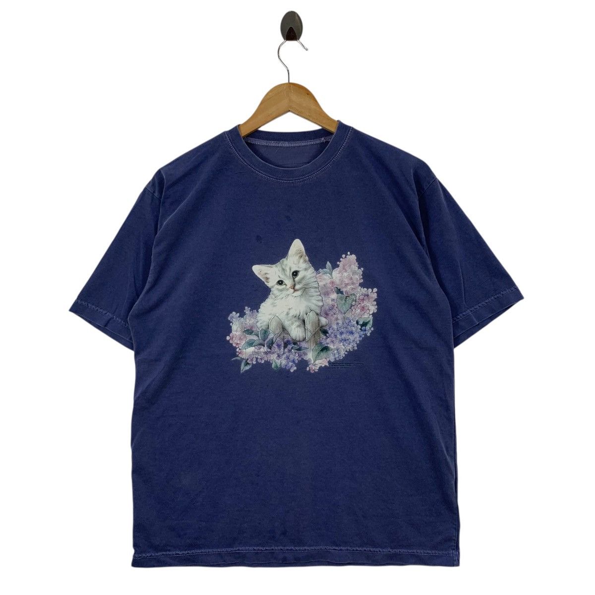 Vintage Vintage 90s KAYOMI APPLEJACK 1999 Air Waves CatAnimal Tshirt Size US M / EU 48-50 / 2 - 1 Thumbnail